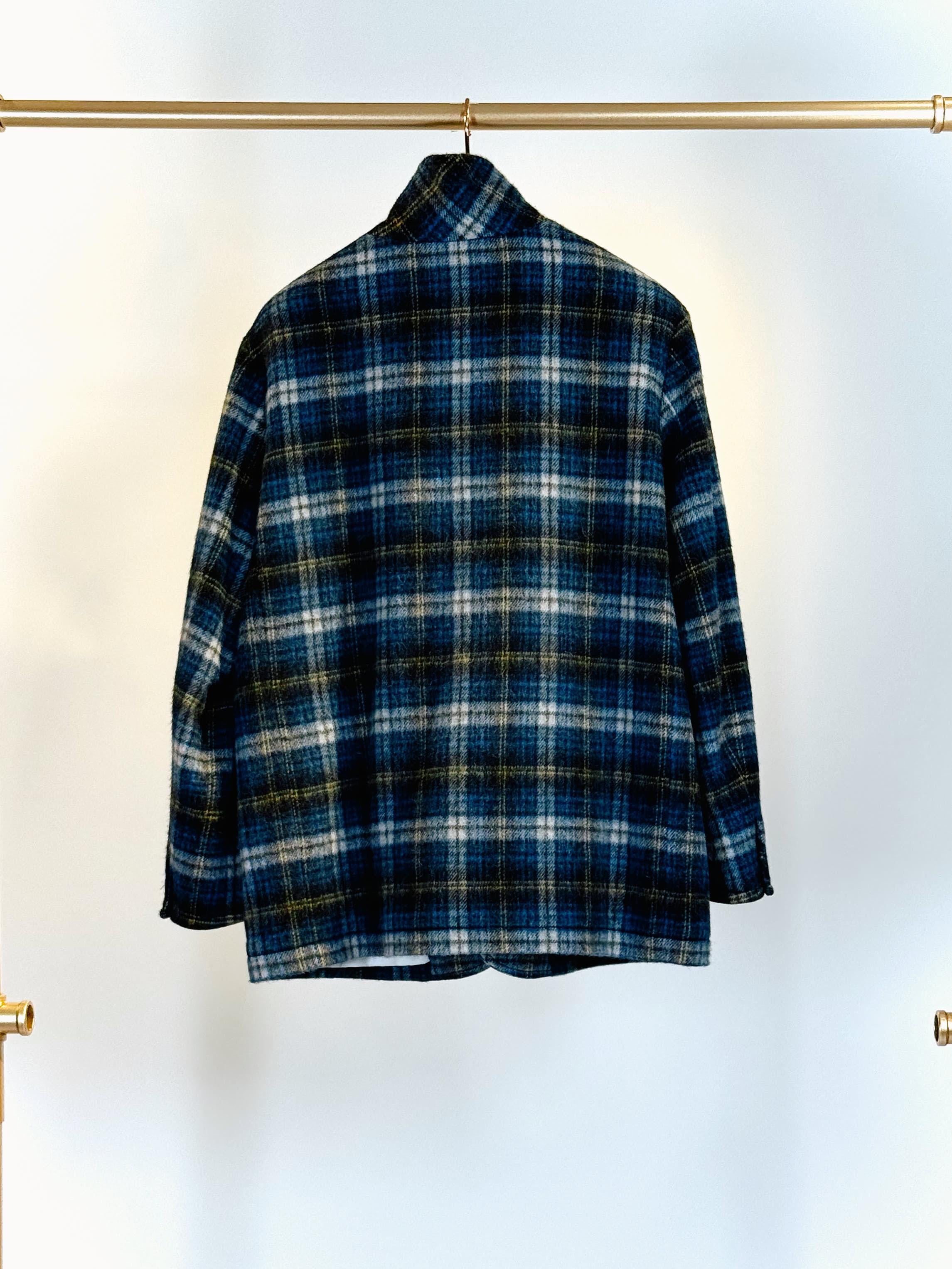 Giaccone tartan WJCD_JUDECHECK BLU MININA