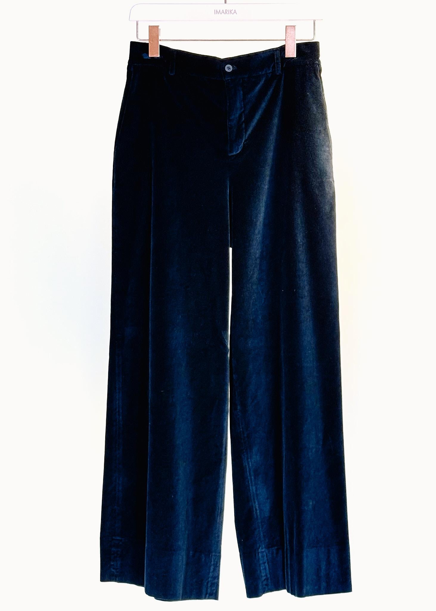 Pantalone largo P433BLU BARBARA TANI