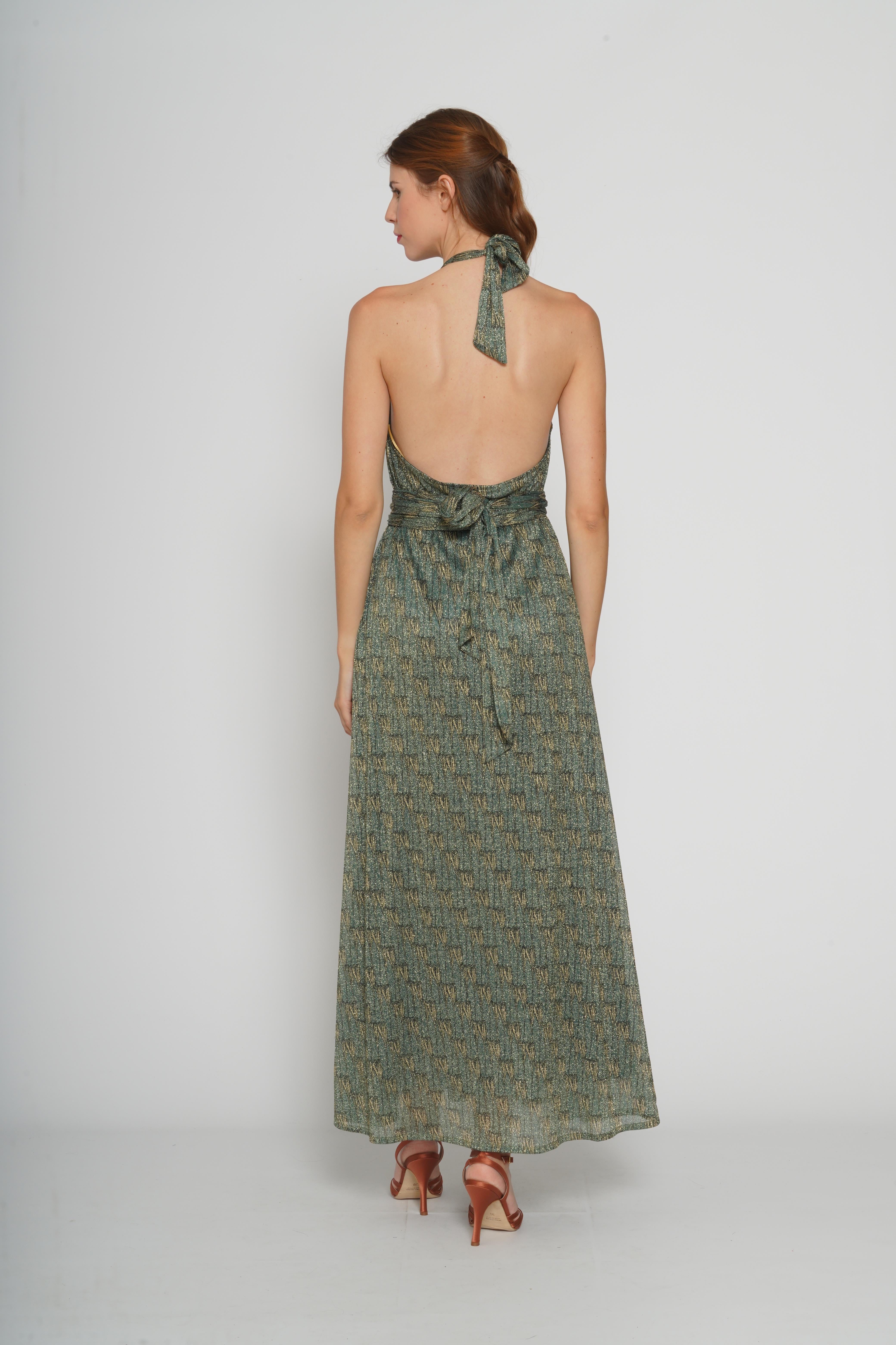 Abito in lurex verde 