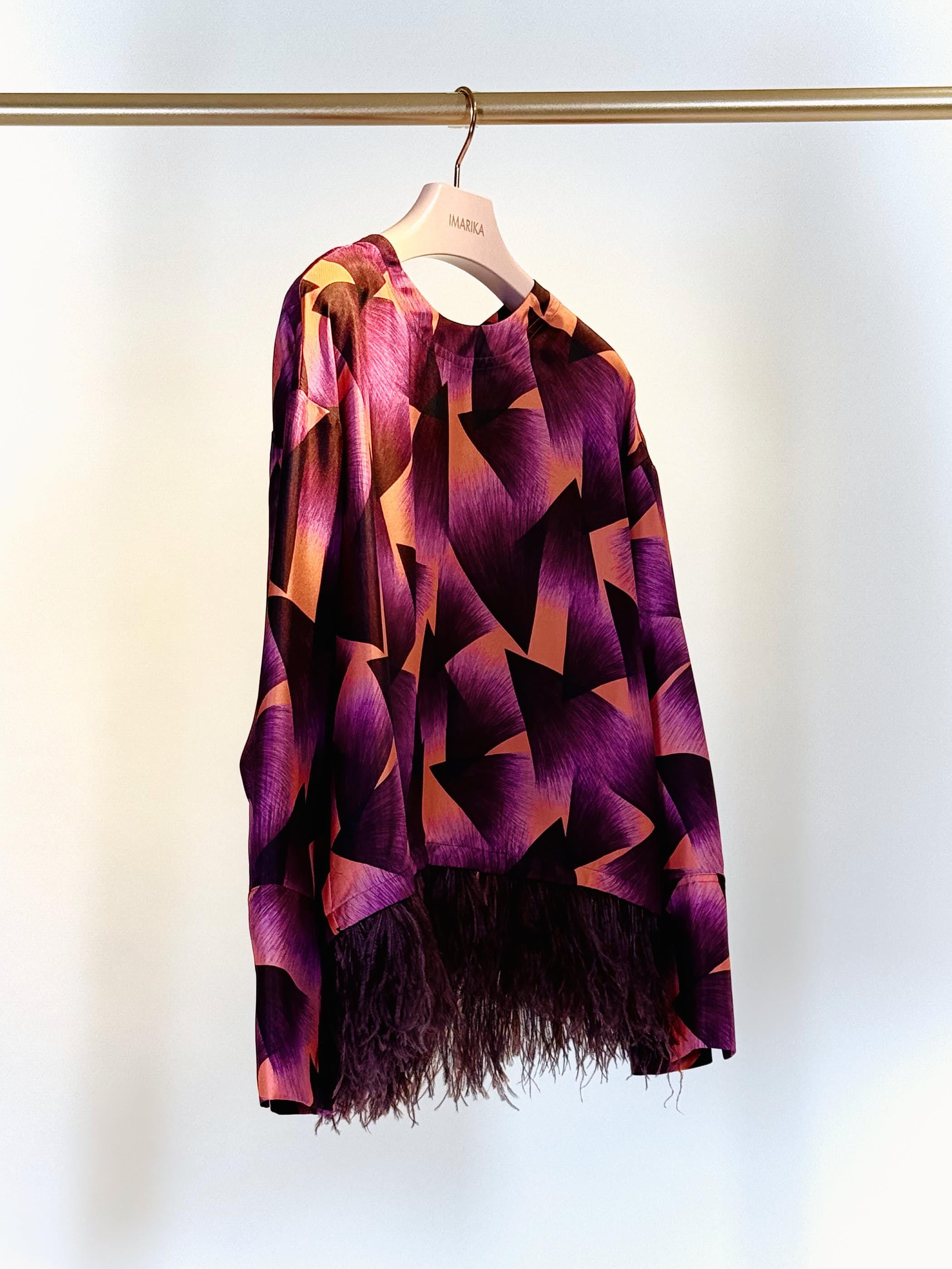 Camicia fantasia 22416PIUME ROSA ODEEH