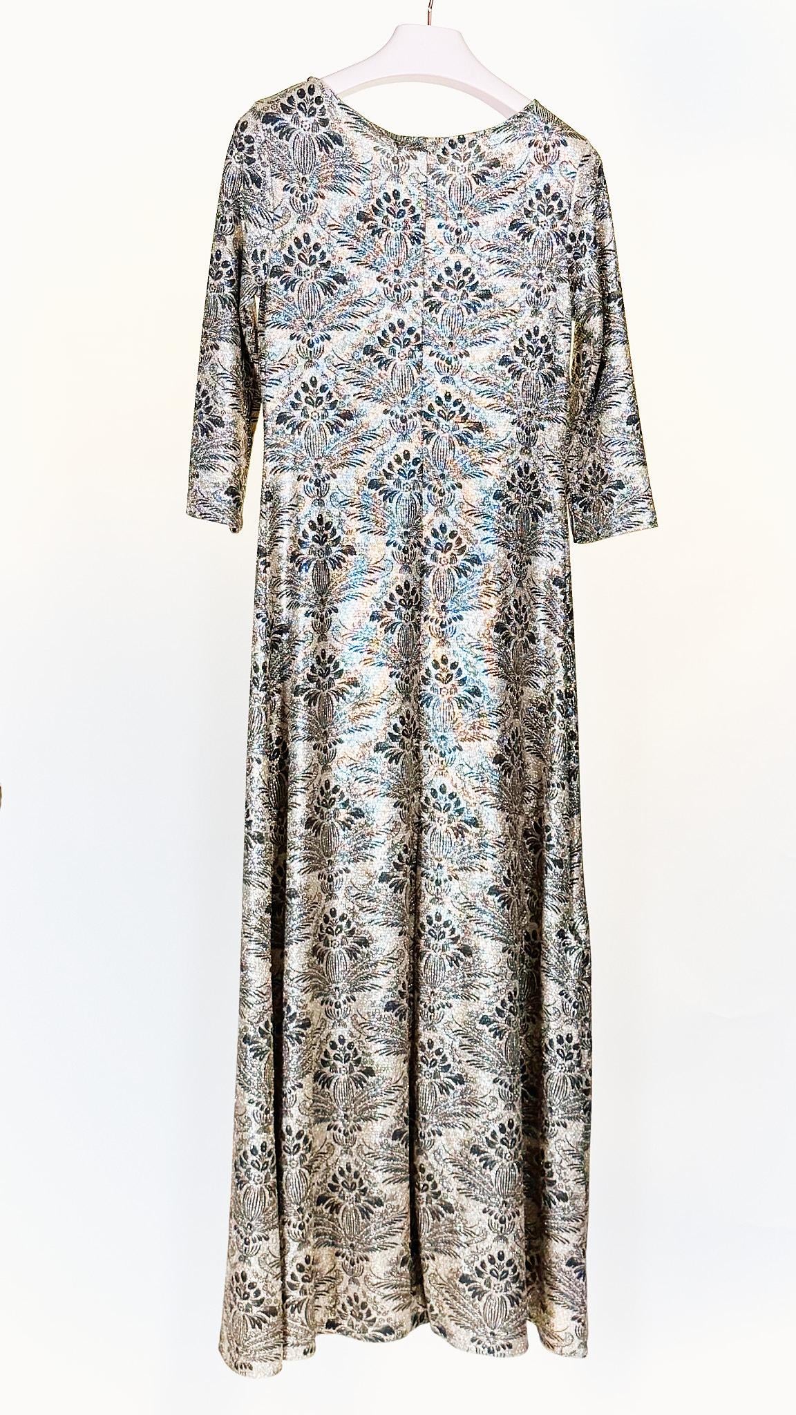 Abito lungo BOECIO 1203LAME ORO MARRONE siyu