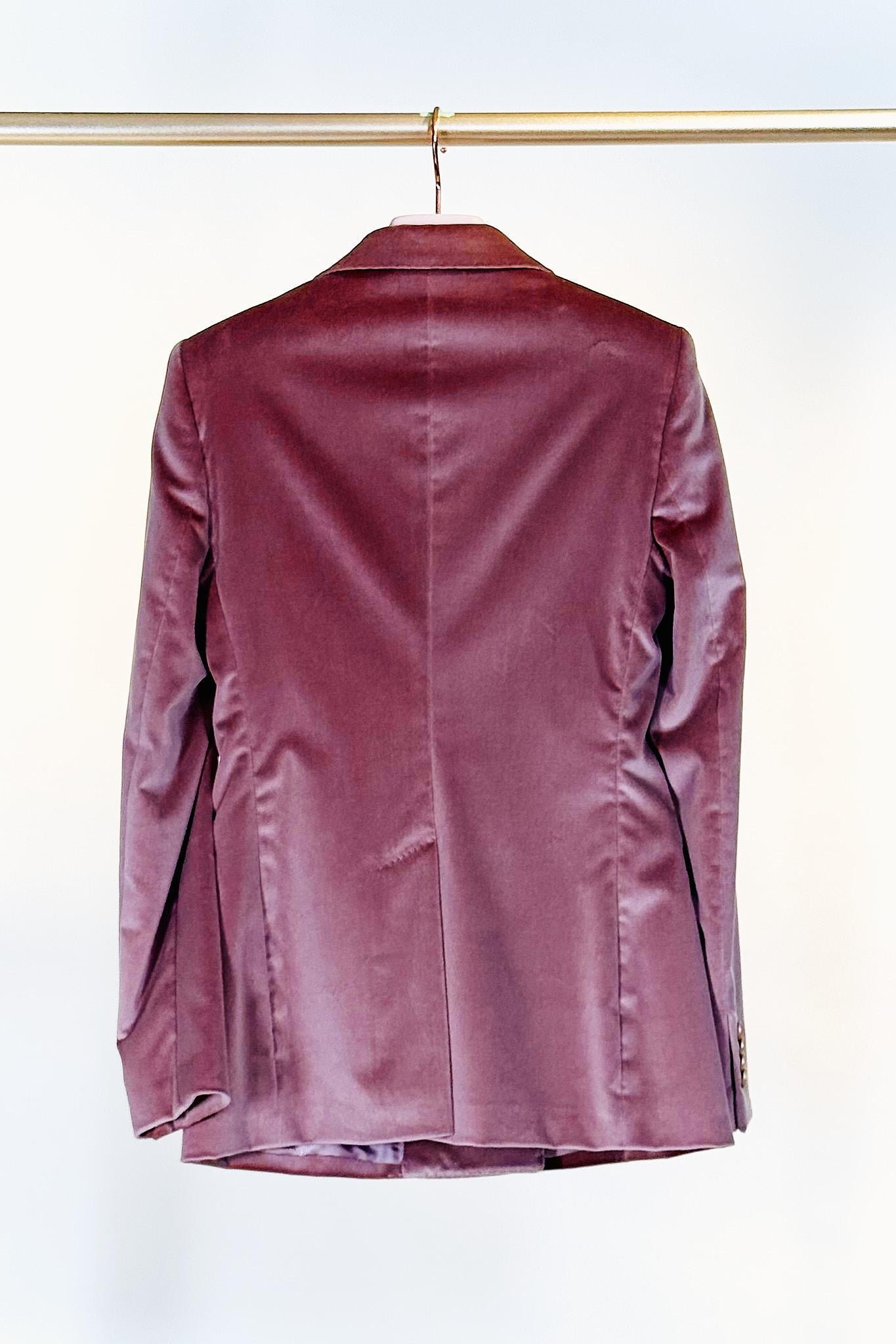 Blazer in velluto J-ROS1DBVELLUTO ROSA Tagliatore