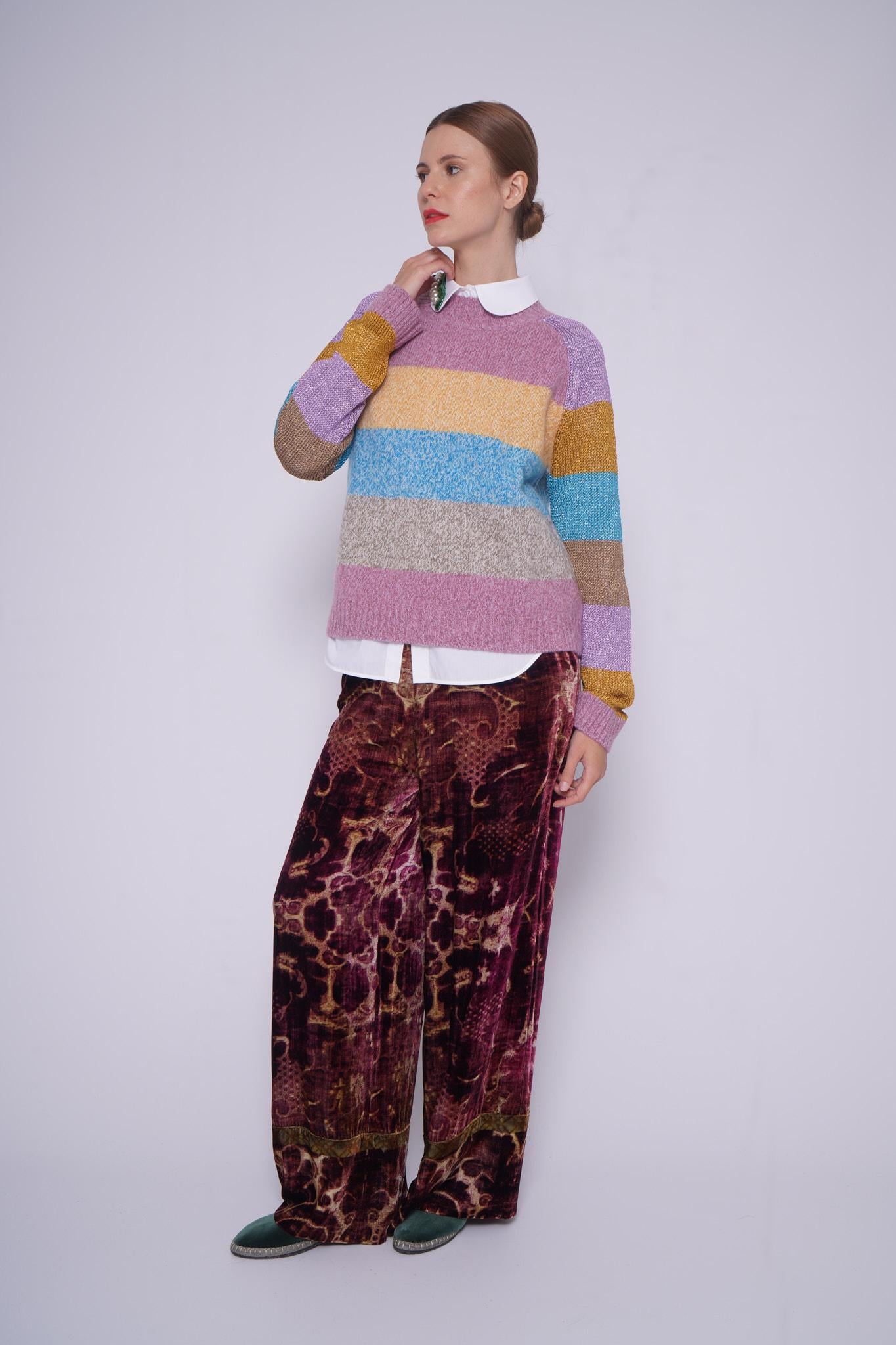 Maglione a righe AL45RIGHE LUREXMULTI HAPPY SHEEP