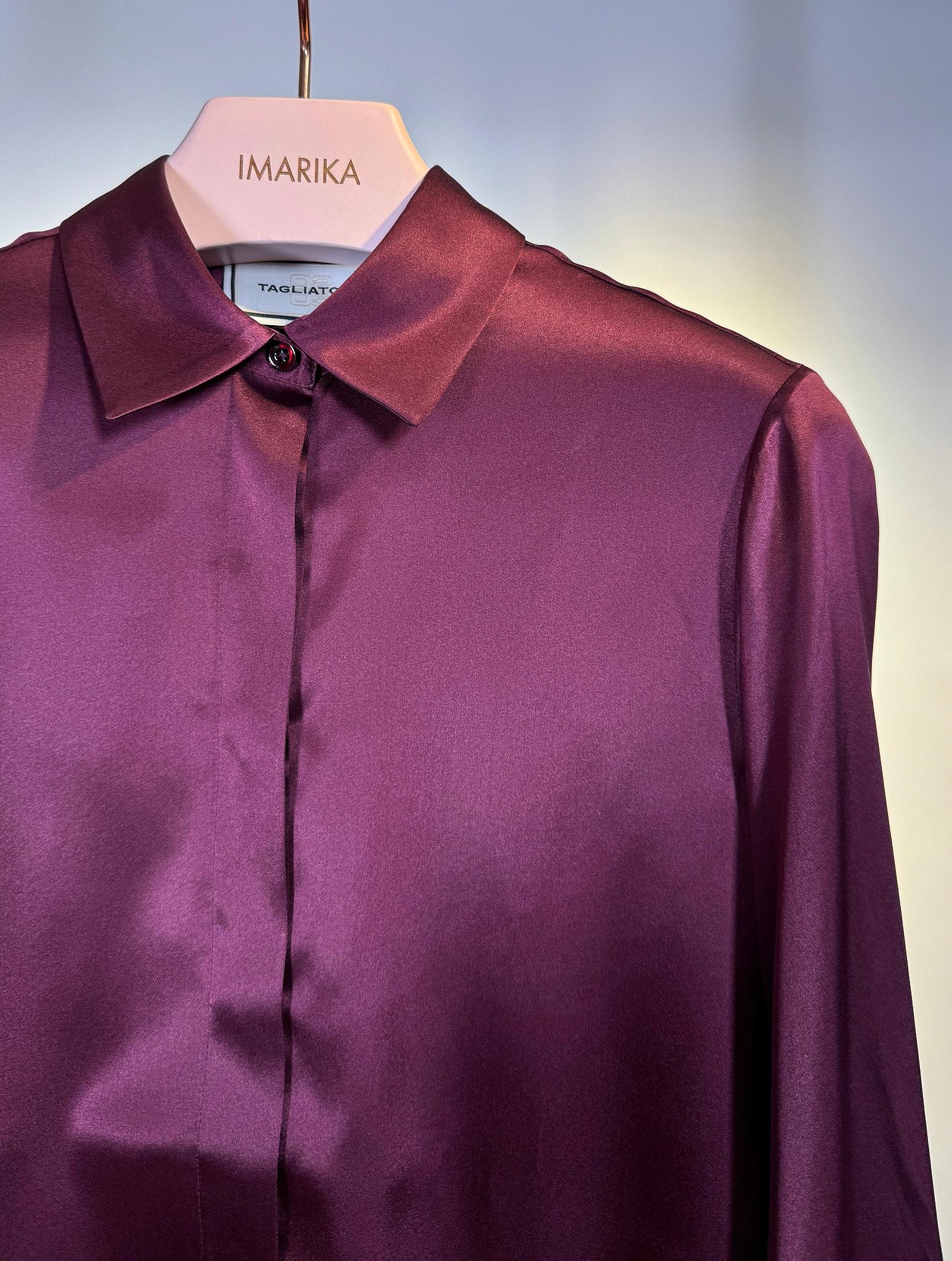 Camicia di seta ANDRASETA BORDEAUX Tagliatore
