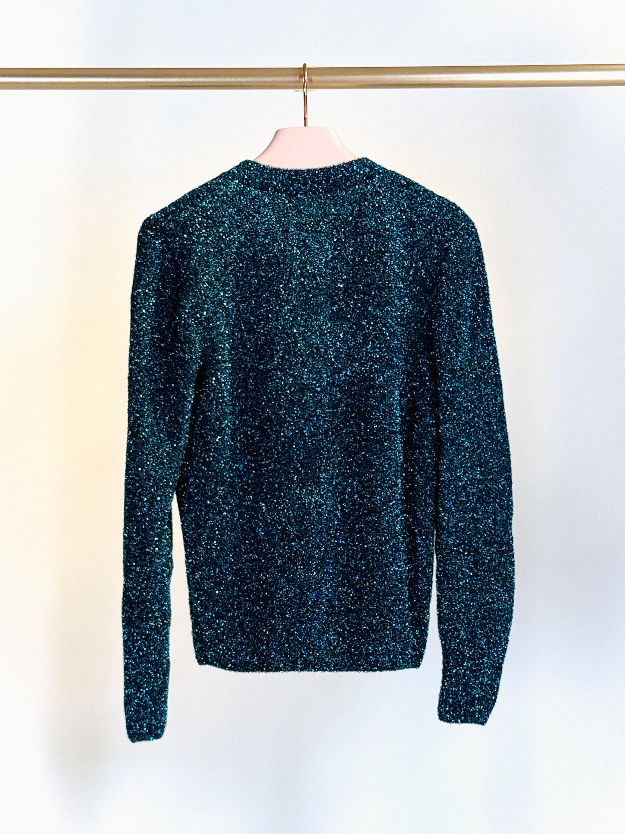 Cardigan lurex 82510AZZURRO ODEEH