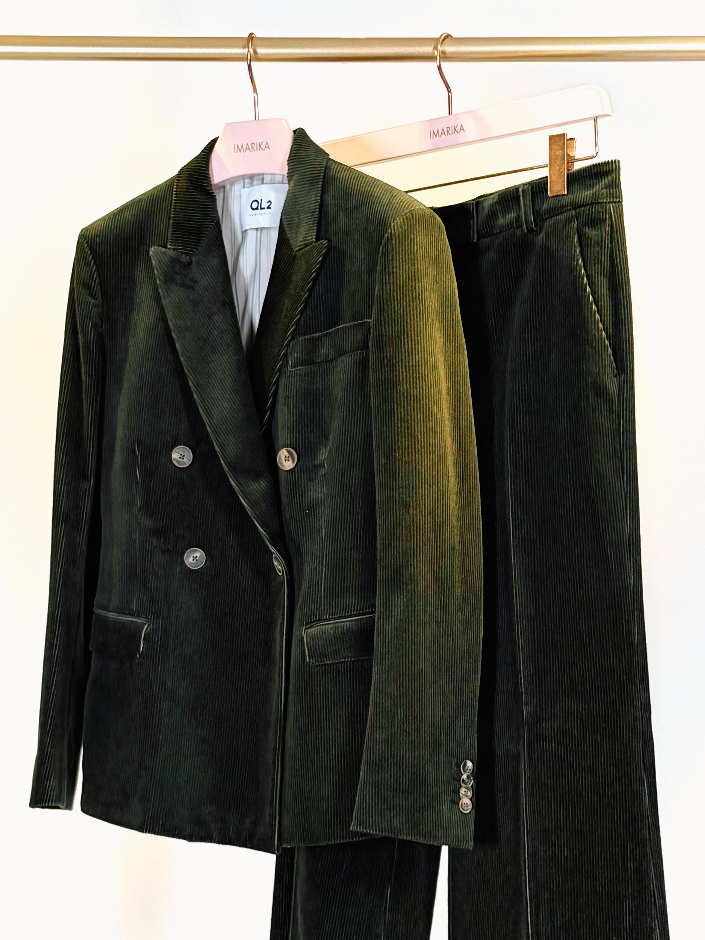 Giacca velluto BICEVELLUTO VERDE QUELLEDUE