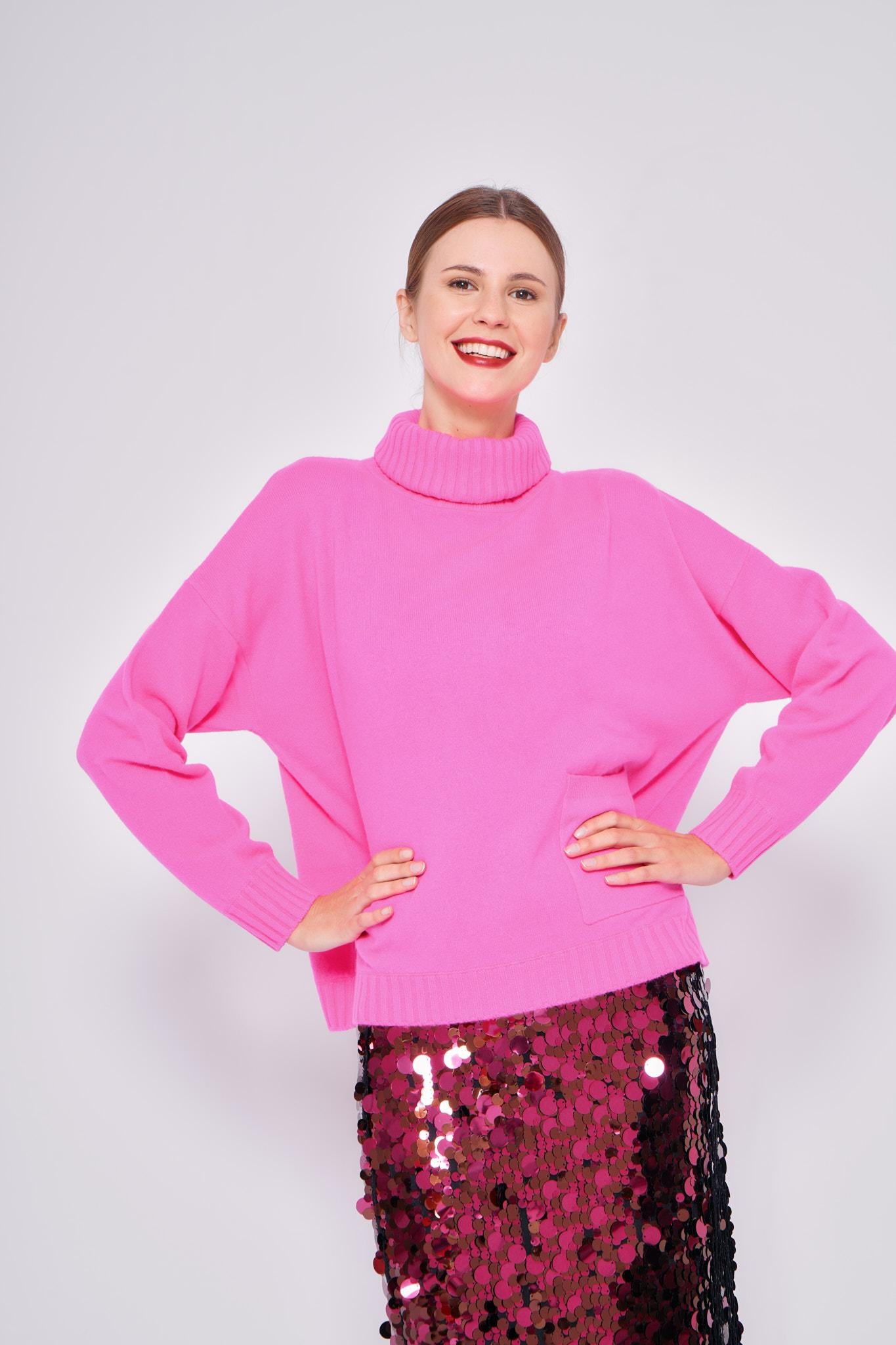 Maglia collo alto B8123DOLCEVITA FUCSIA Brodie
