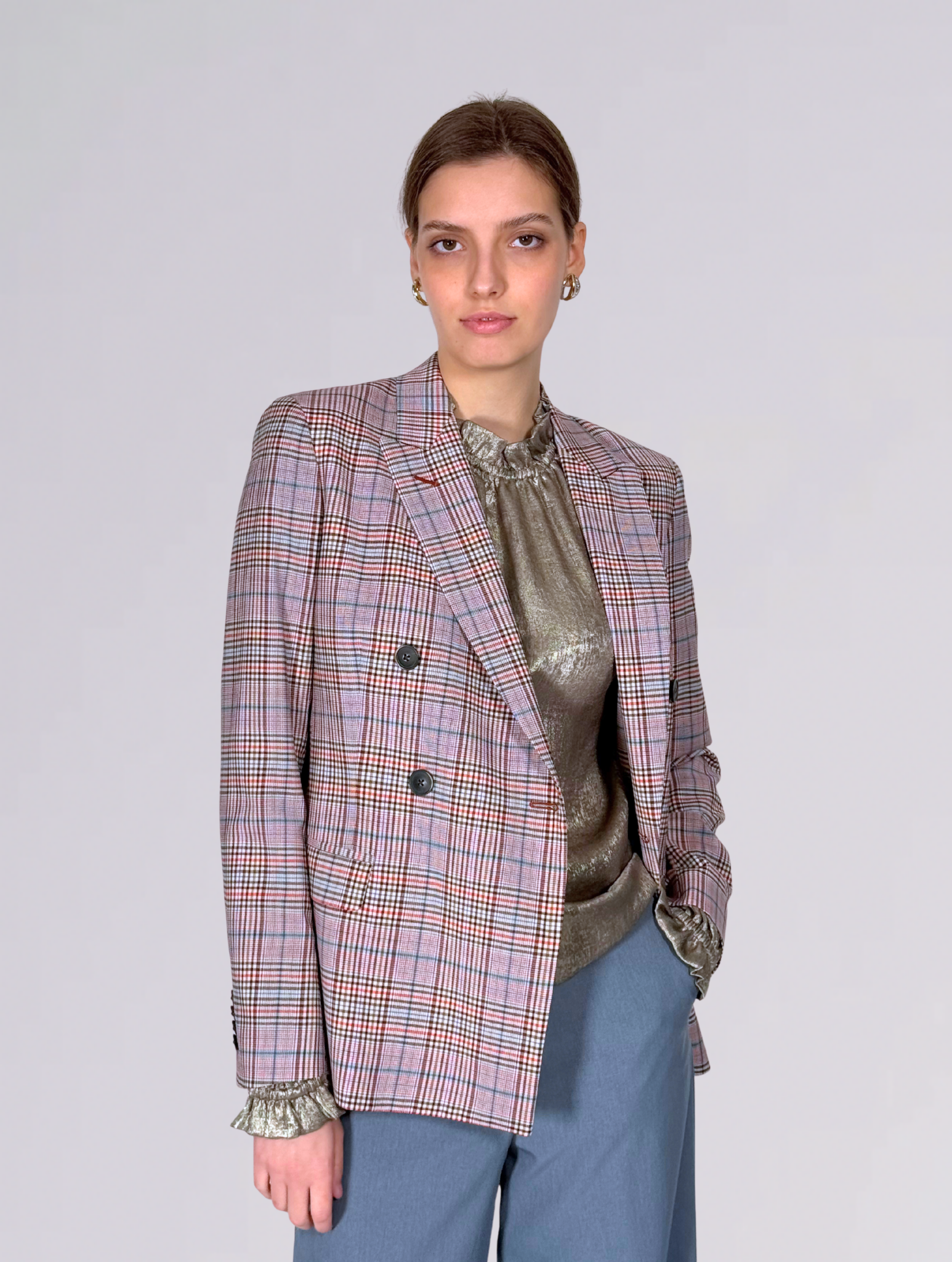 Blazer doppiopetto BICE 33035MULTI ROSA QUELLEDUE