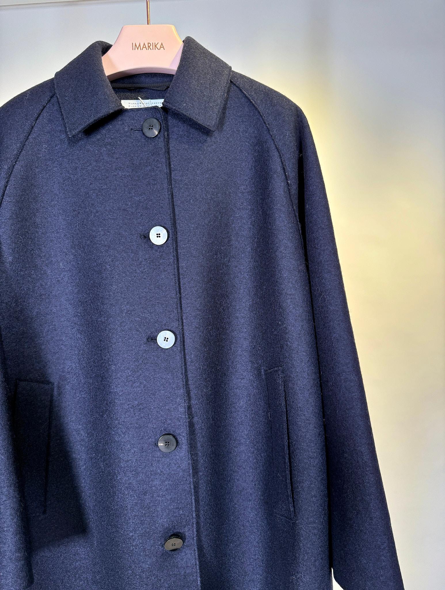 Cappotto Monopetto 1424MLKBLU Harris Wharf London