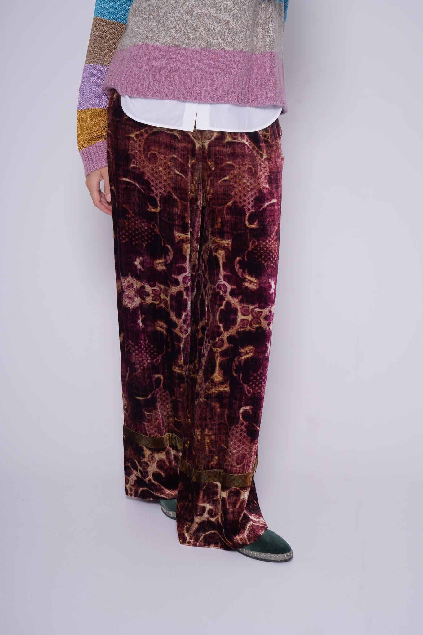 Pantalone velluto 516594VELLUTO BURGUNDY Pierre-Louis Mascia