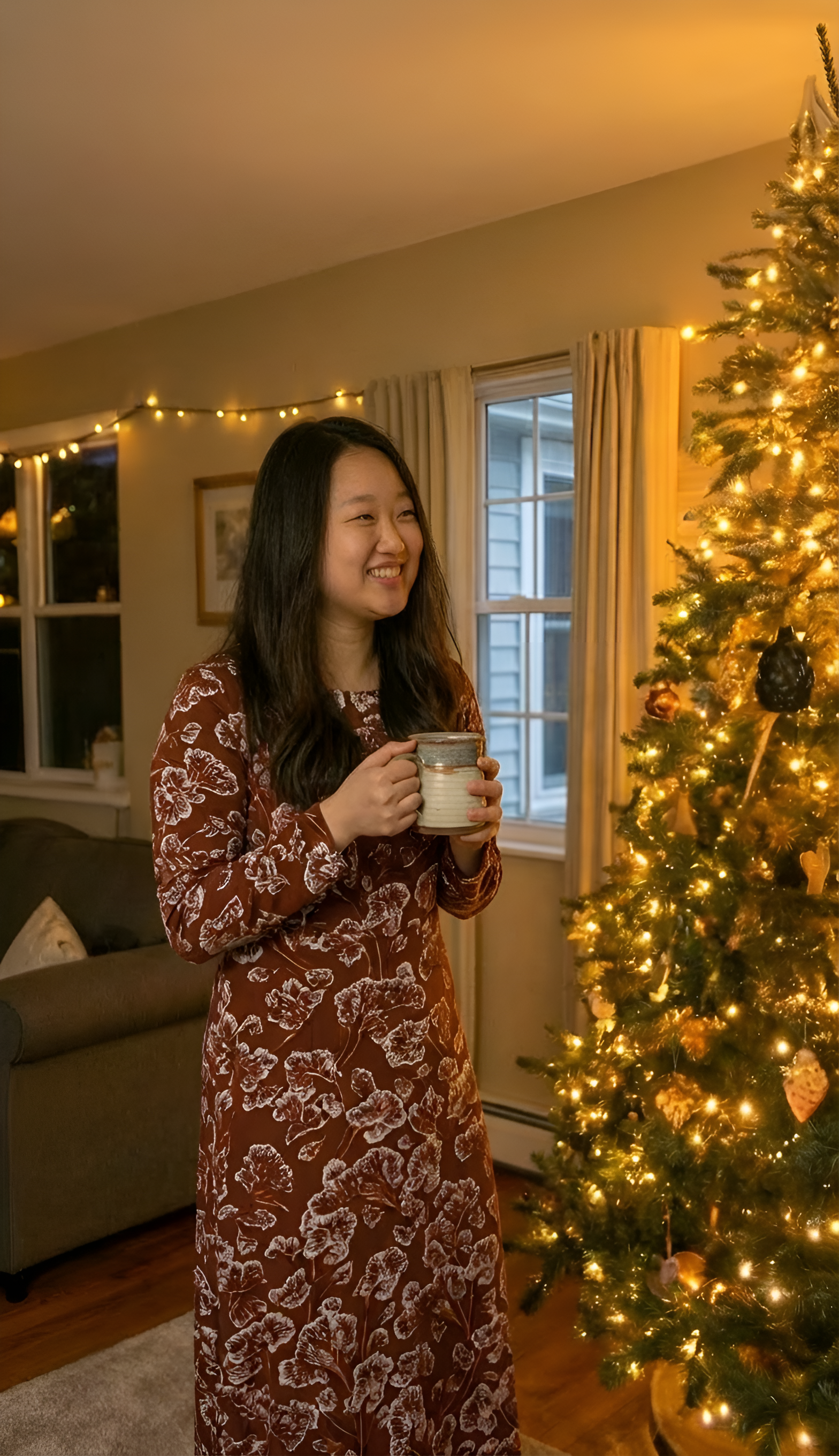 Abito lungo marrone SON 882LSETA MARRONE siyu