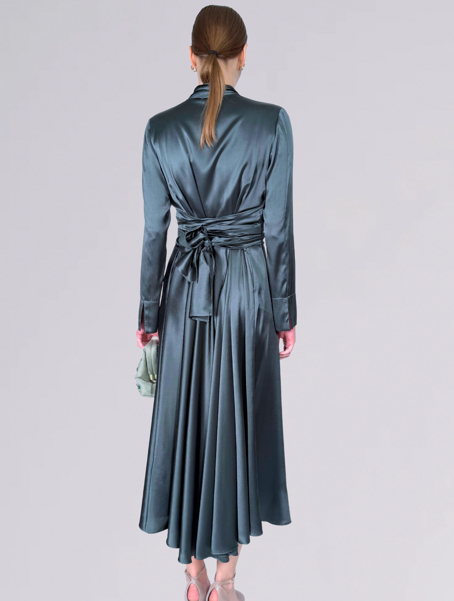 Abito a ruota AB607726VERDE Sartoria 74