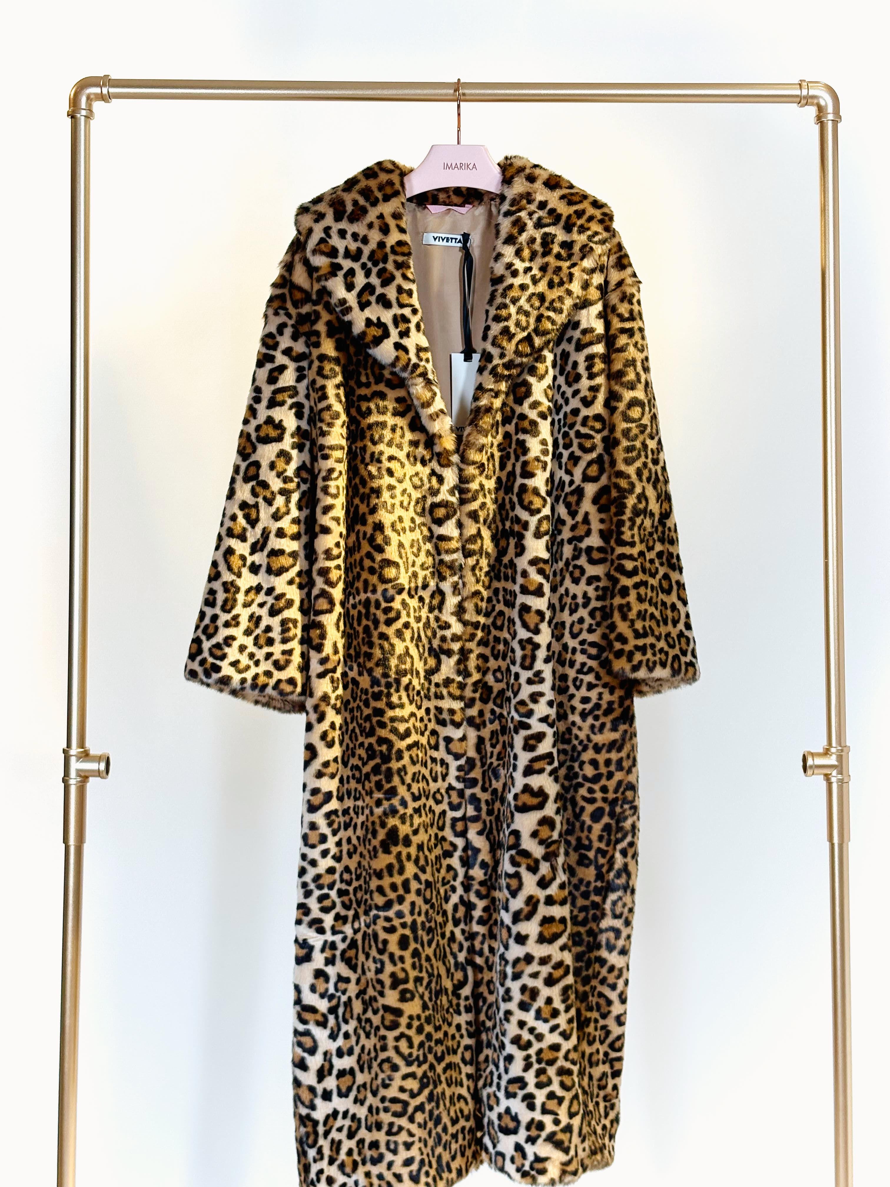 Cappotto in ecopelliccia PL0008LEO LUNGO MULTI VIVETTA