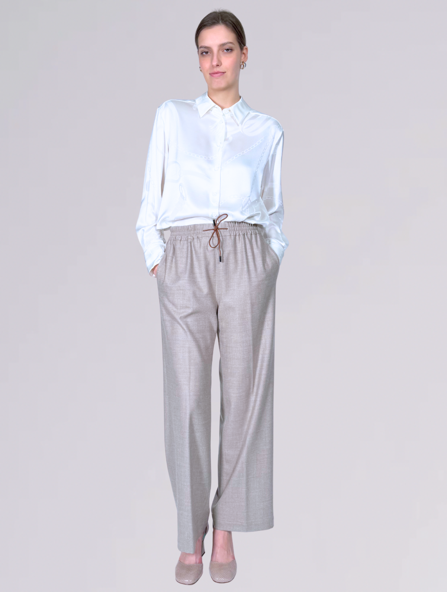 Pantalone dritto RACHELE 475BEIGE QUELLEDUE