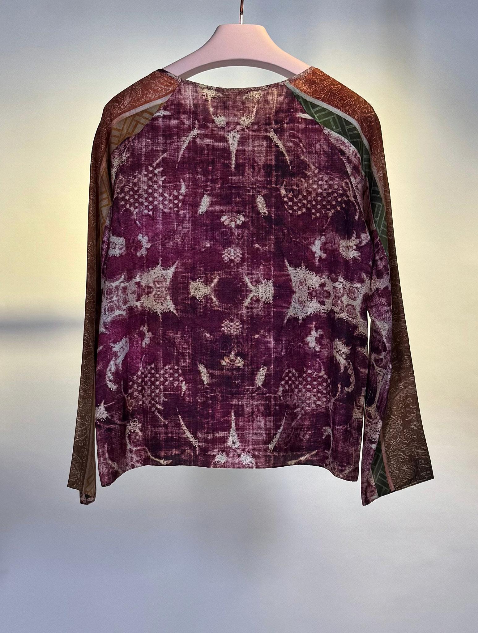 Top di seta 516214SETA BURGUNDY Pierre-Louis Mascia