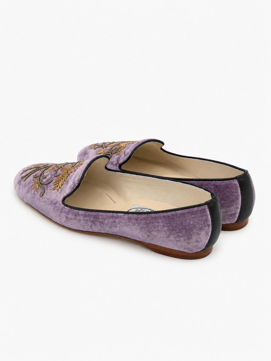 Loafer Ivy leaf in velluto lilla 