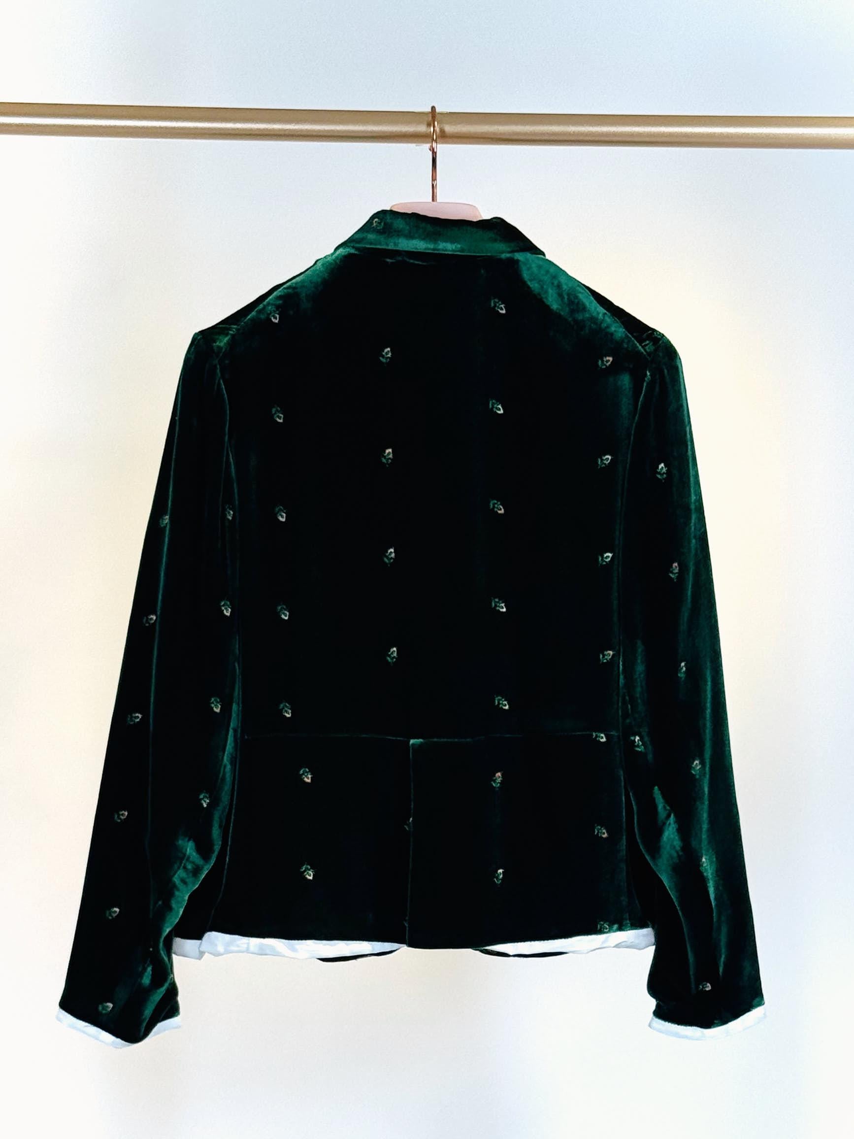 Giacca in velluto JULIETTEL021A GREEN MININA