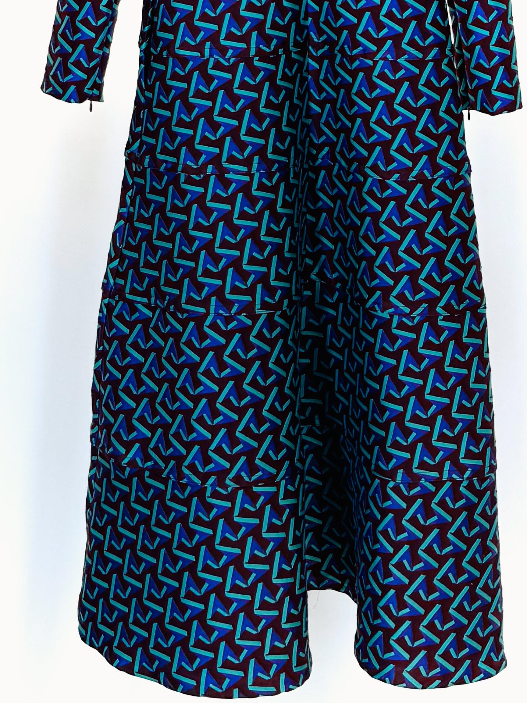 Abito lungo fantasia 32070GEOMETRIC MULTI ODEEH