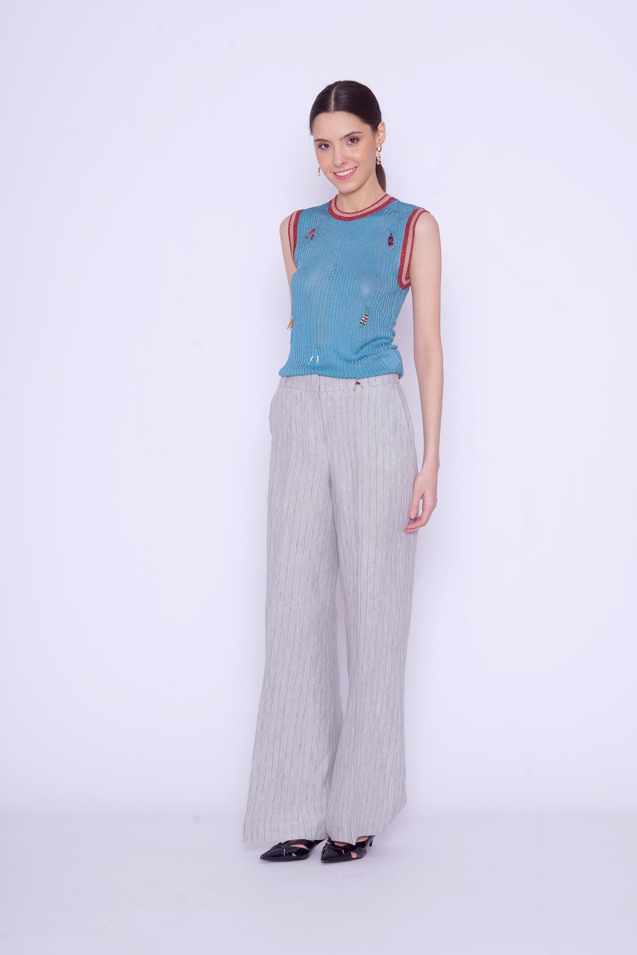 Pantalone gessato 