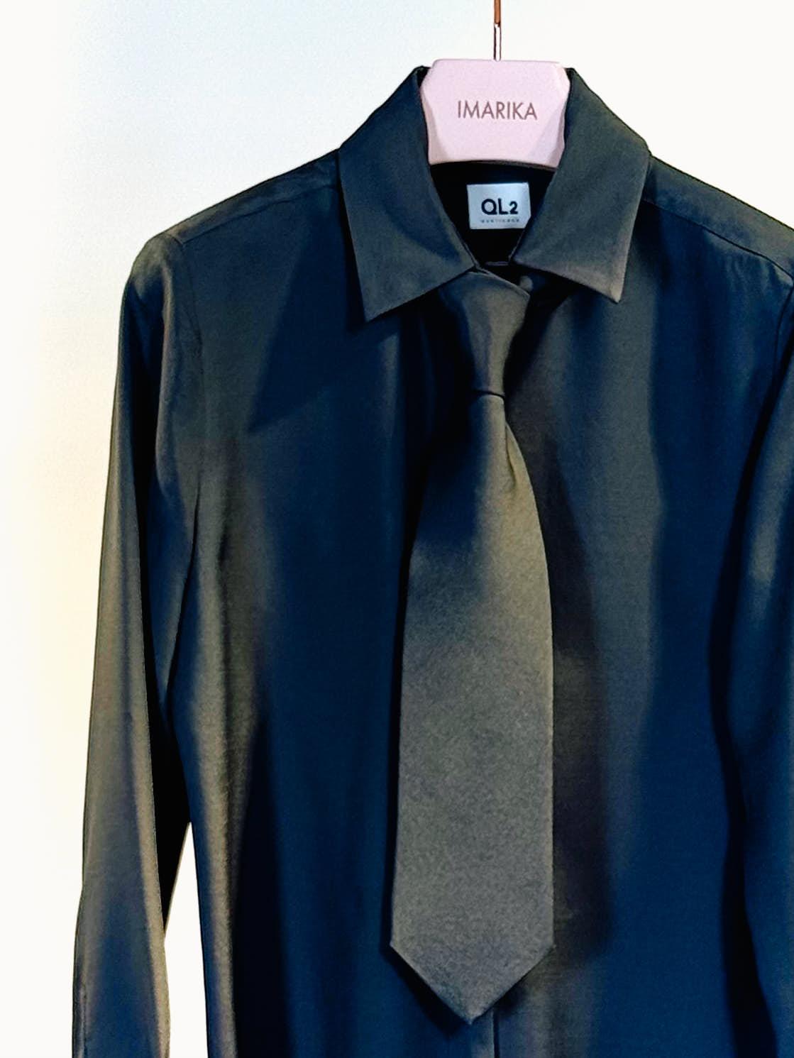 Camicia cravatta GIULIETTAGRIGIO QUELLEDUE