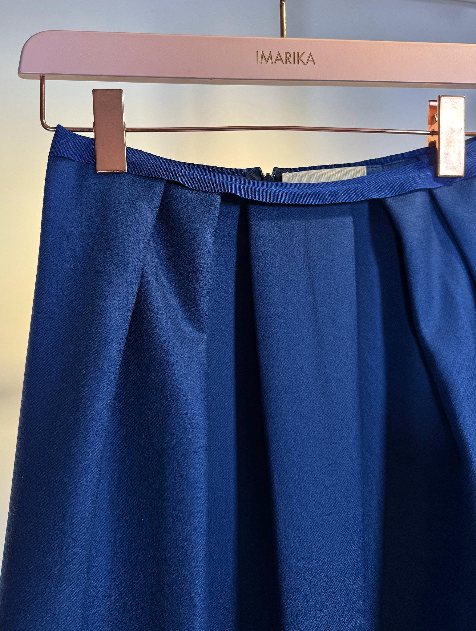 Gonna in lana blu OSLOBLU Unique edition