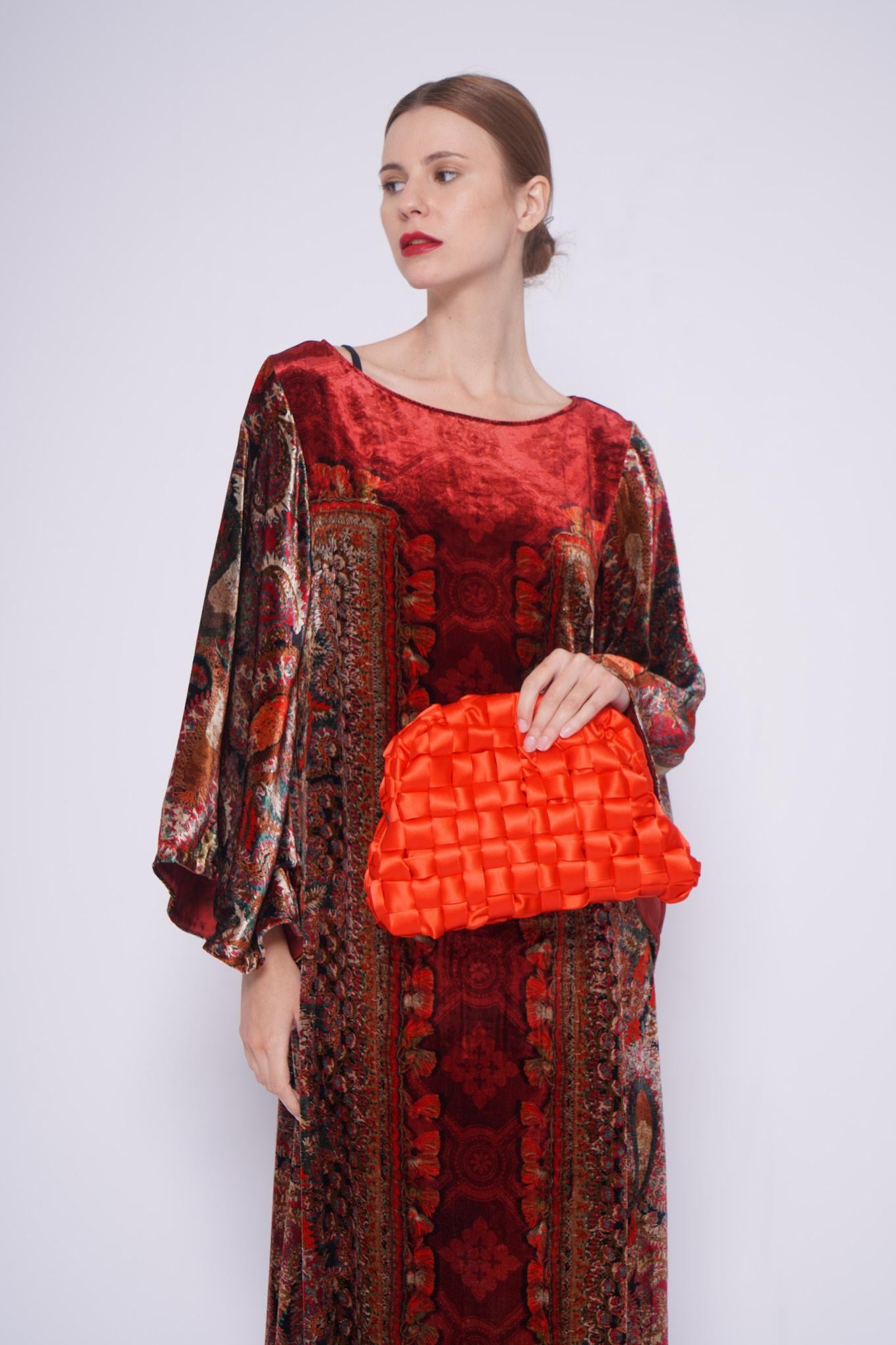 Abito in velluto 516527VELLUTO ROSSO Pierre-Louis Mascia