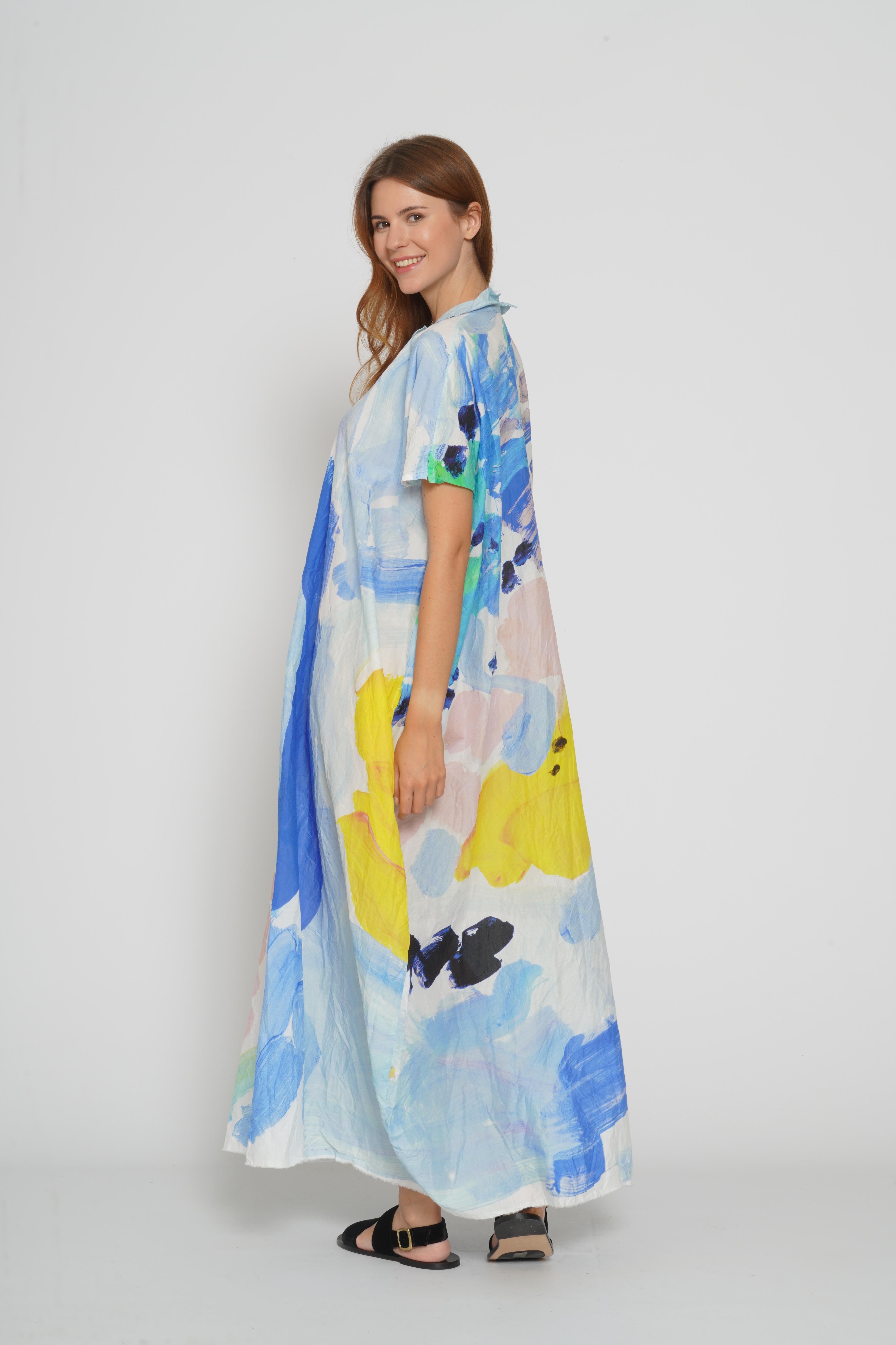 Abito in cotone multicolore 