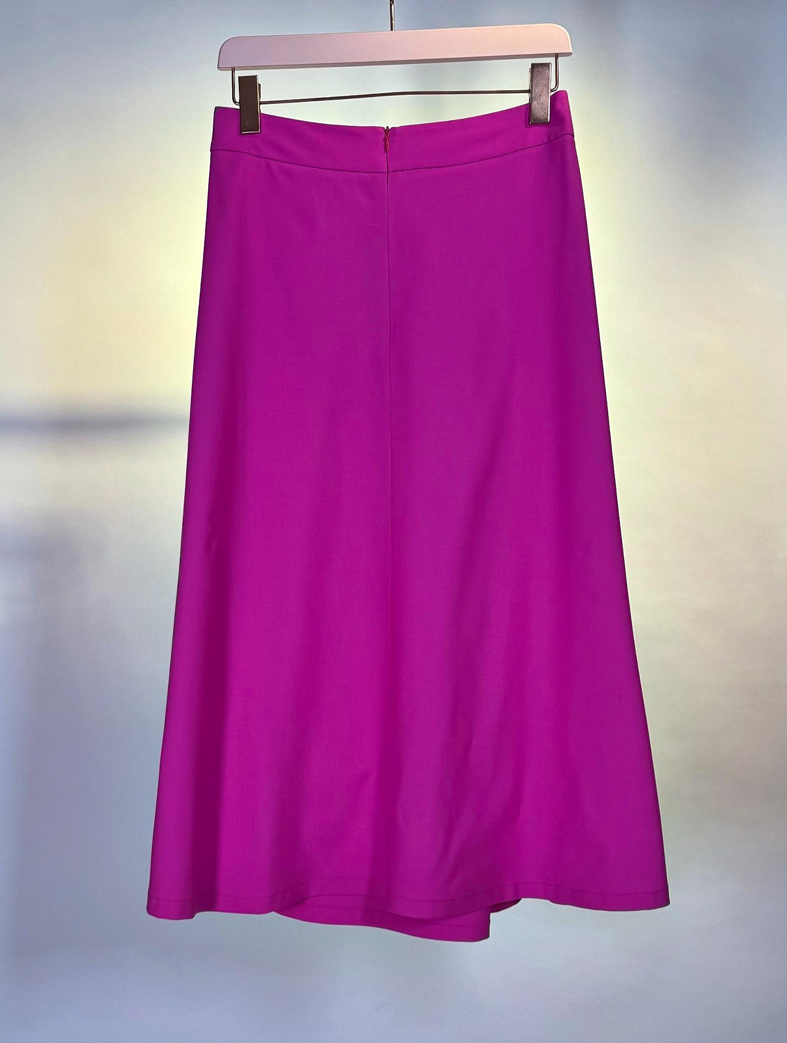 Gonna con piega MIAMIFUCSIA Unique edition