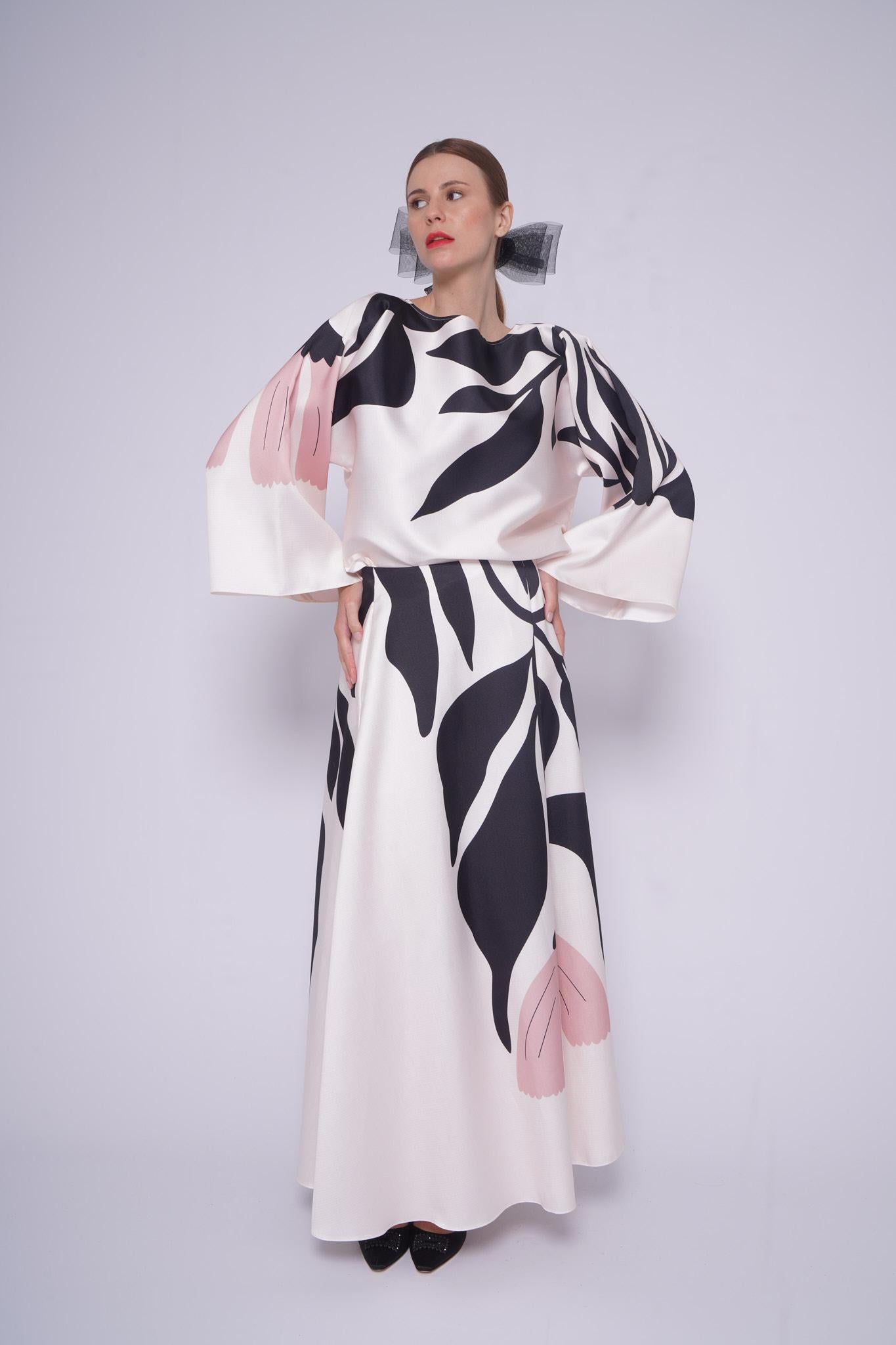 Gonna taffeta BN166FIORE ROSA Co.Go