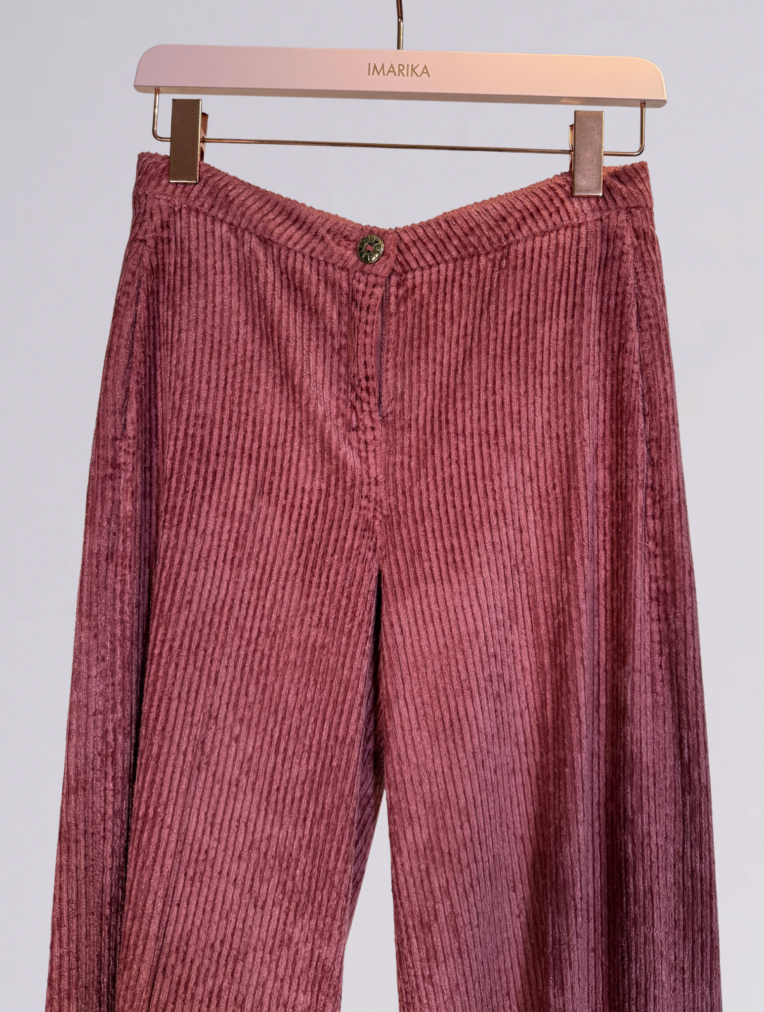 Pantaloni in velluto FLAIRE VELVETVELLUTO ROSA shaft