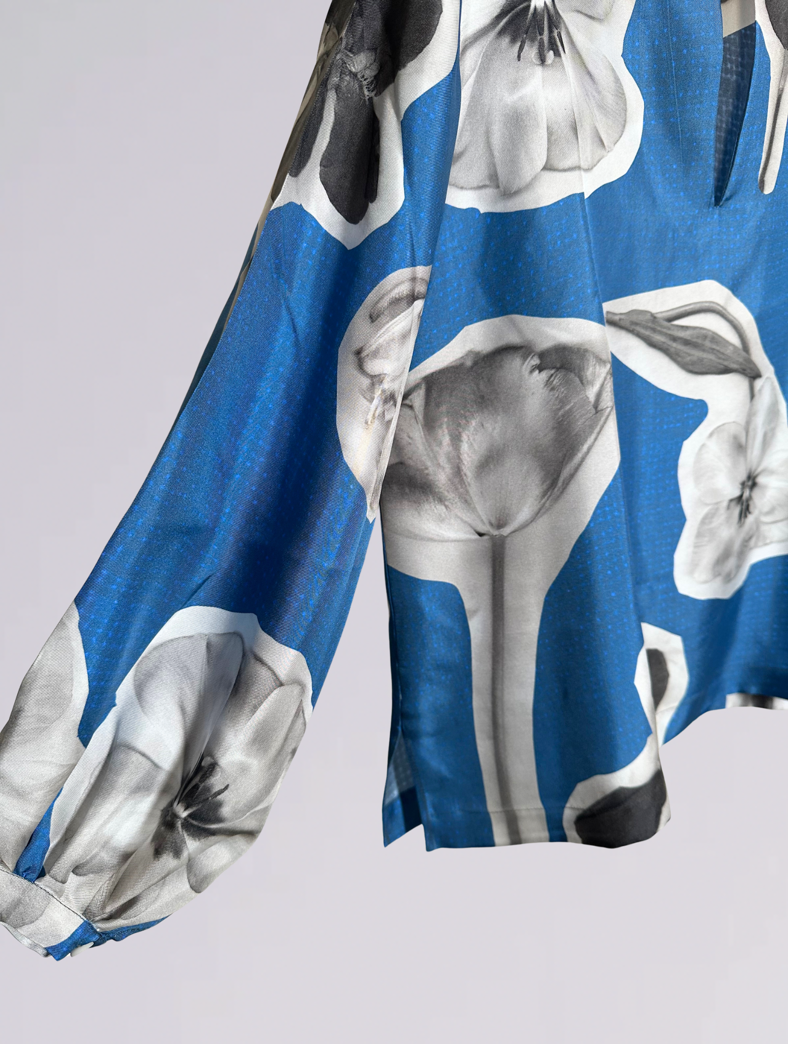 BLUSA DI SETA CON FIORI 