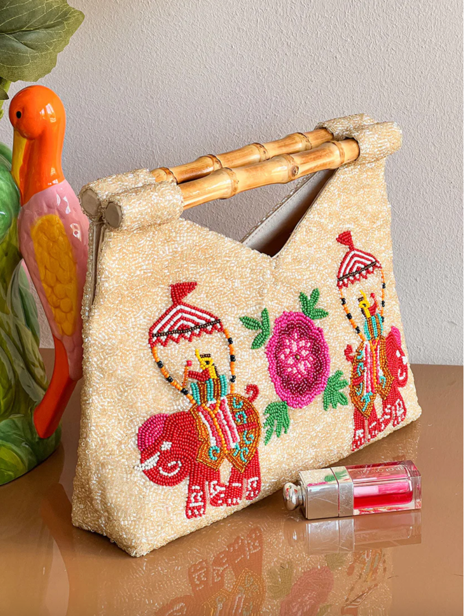 Borsa bamboo elefante rosso 