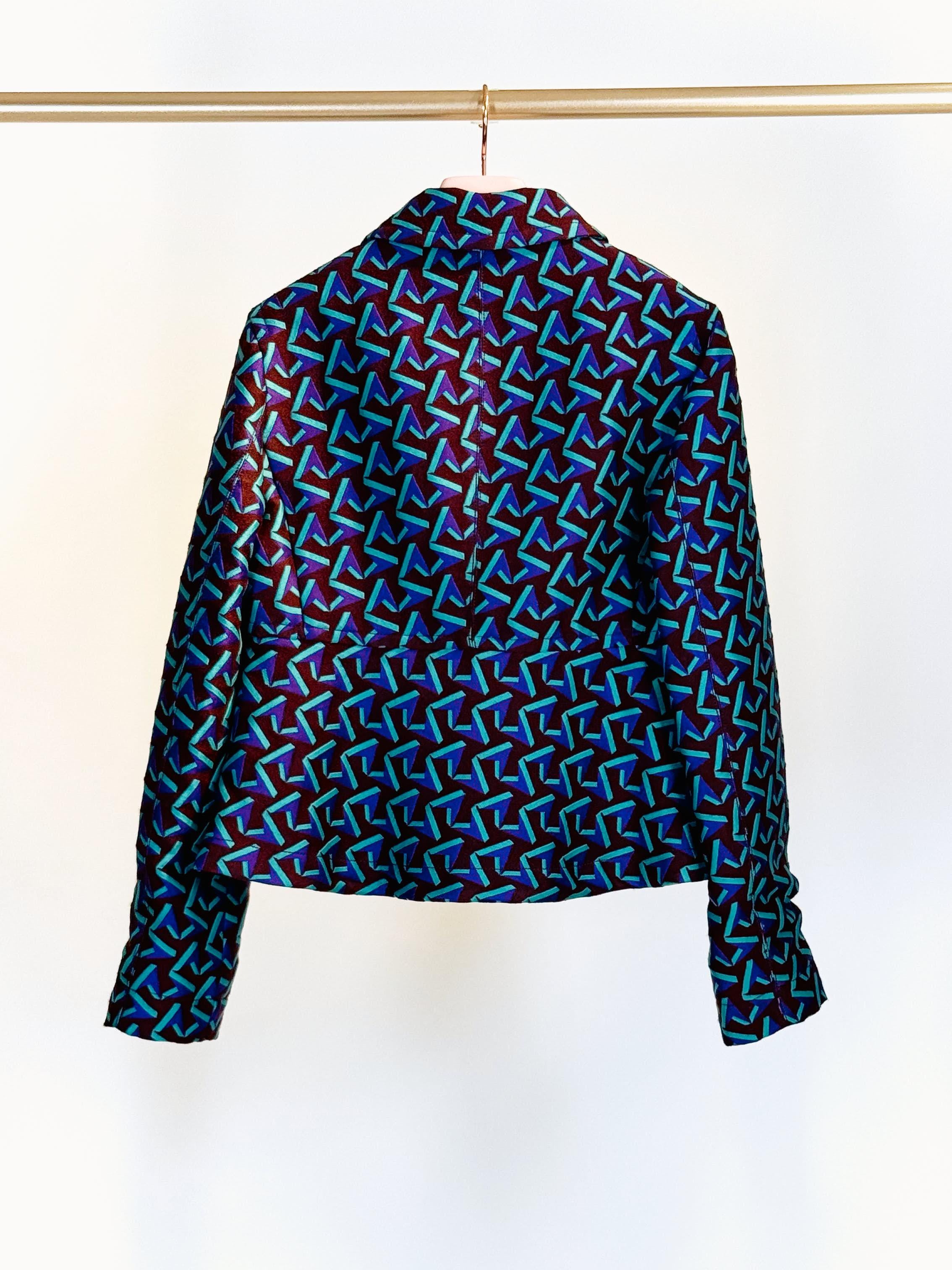 Giacca svasata 12463GEOMETRIC MULTI ODEEH