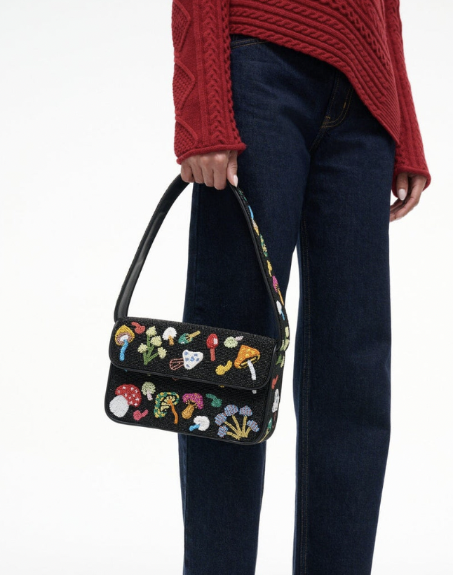 BORSA DI PERLINE CON FUNGHI 