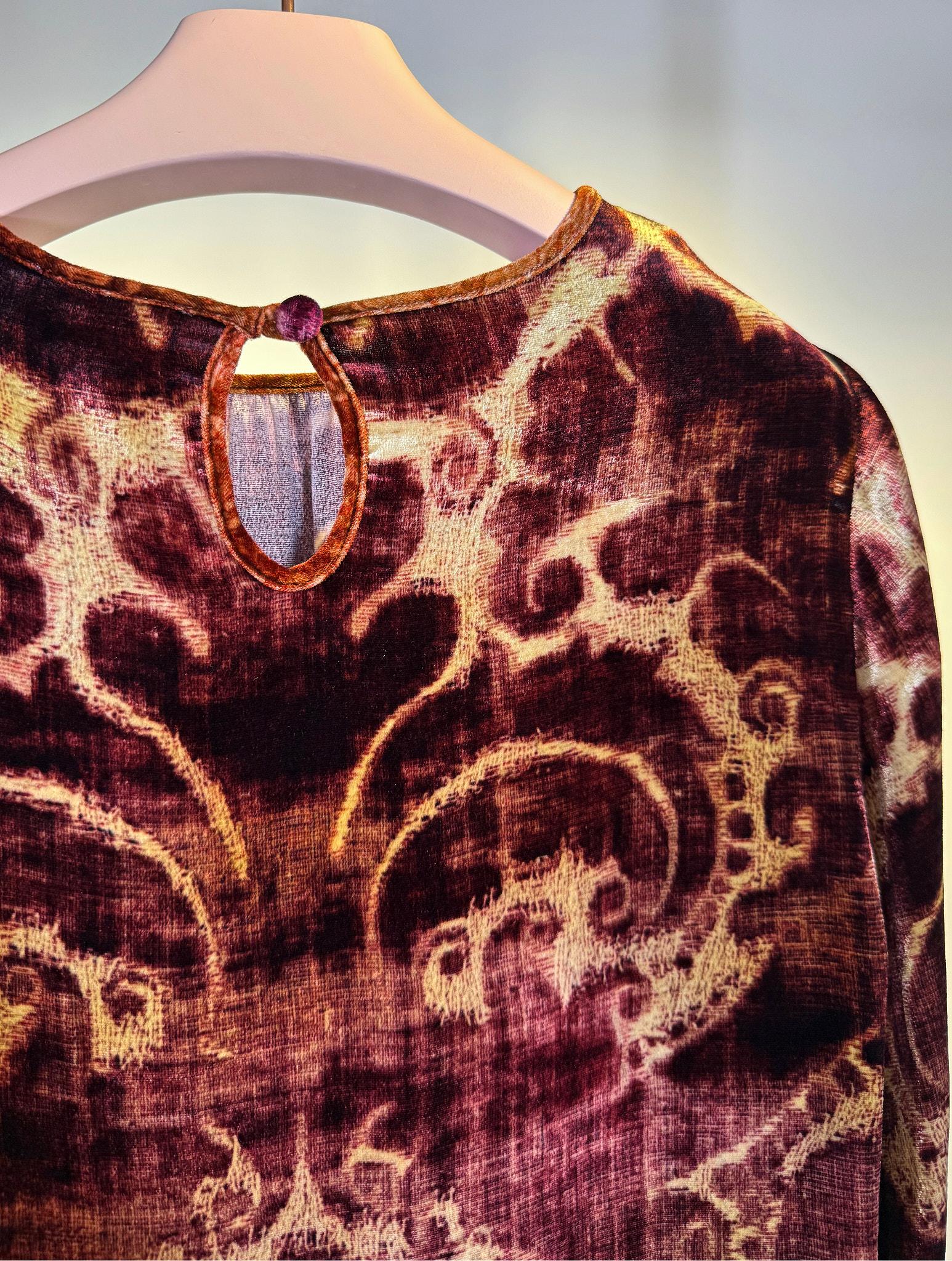 Blusa in velluto 516438VELLUTO BURGUNDY Pierre-Louis Mascia