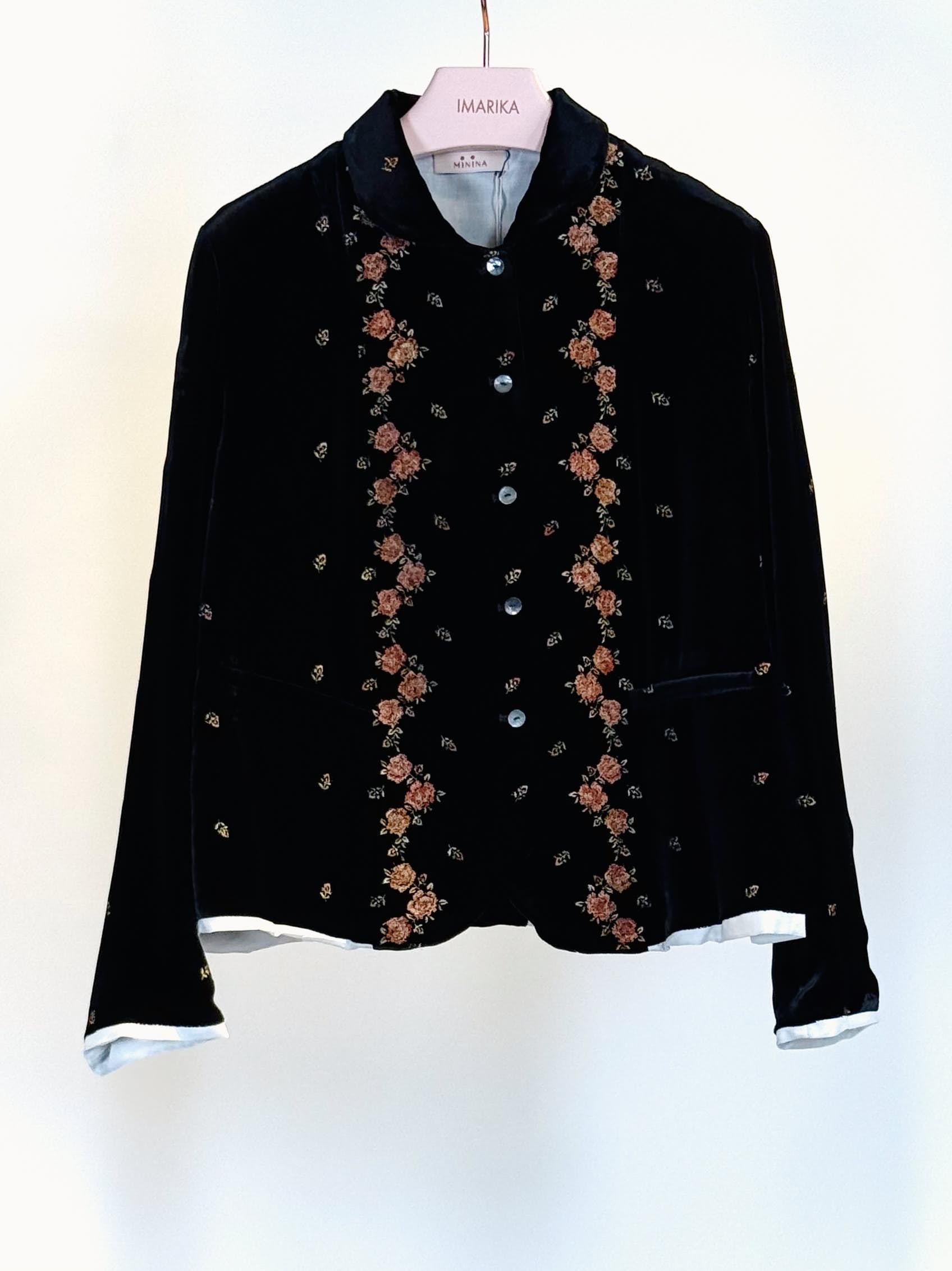 Giacca in velluto JULIETTEL021DNOIR MININA