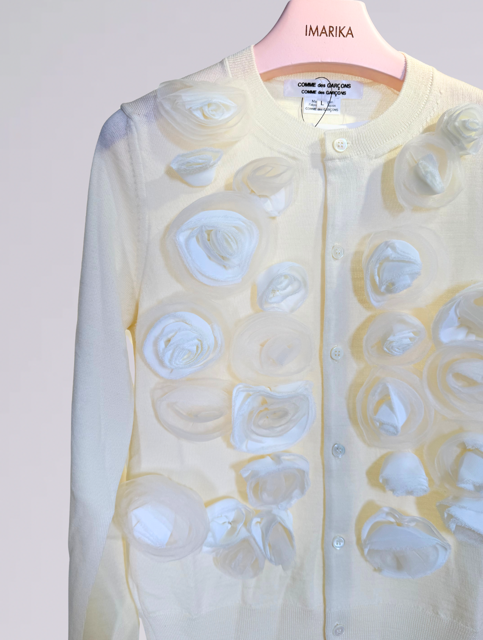 Cardigan con rose 