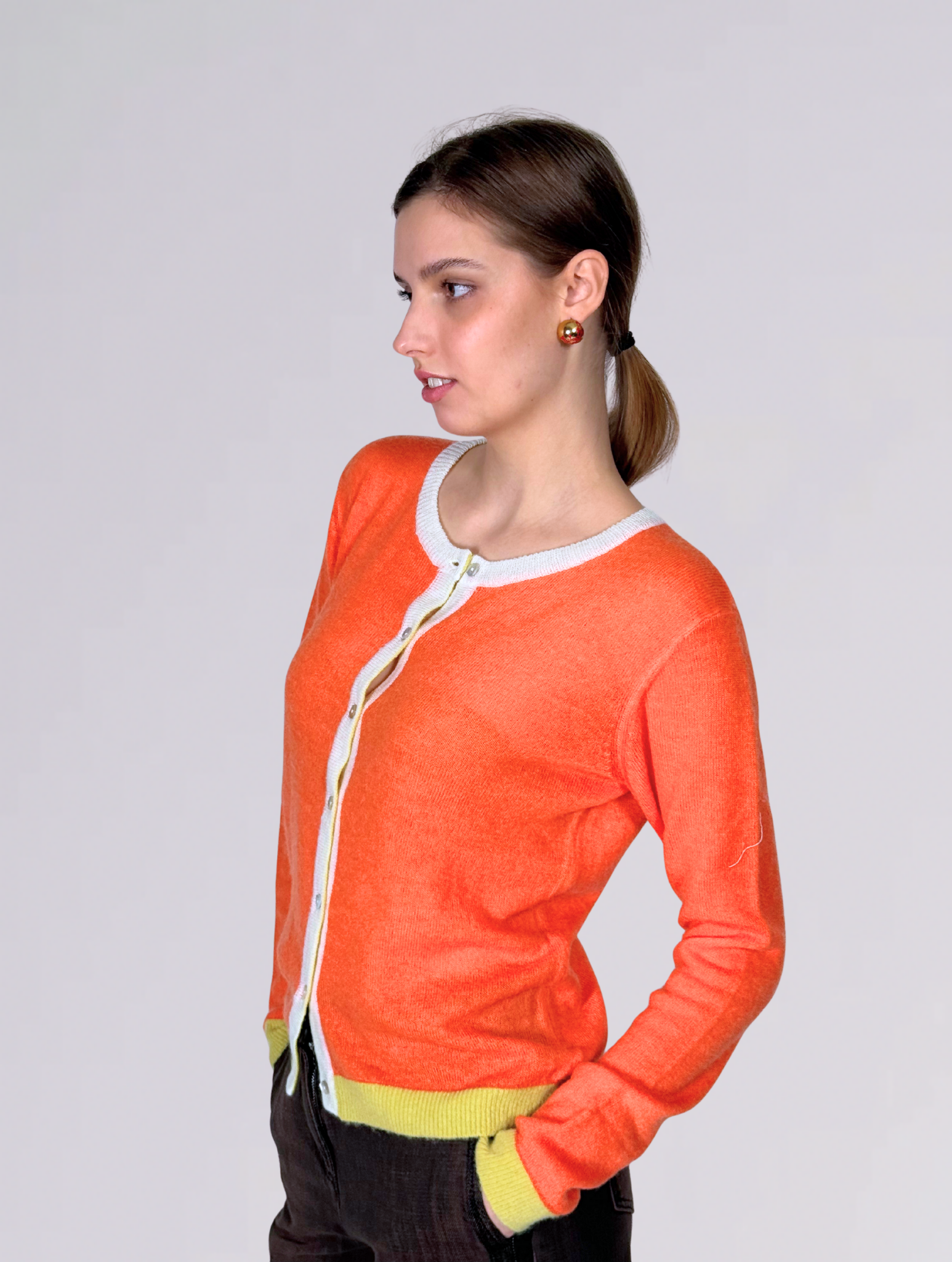 Cardigan rebecca VB63UARANCIO in bed with you