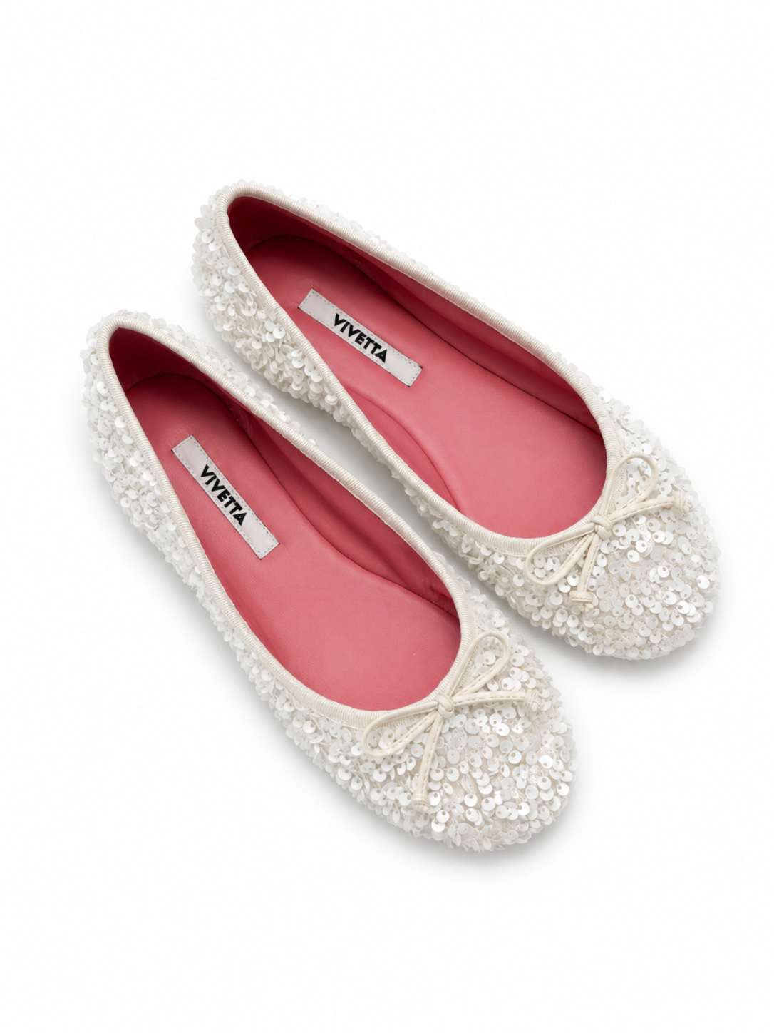 Ballerina co paillettes bianco 