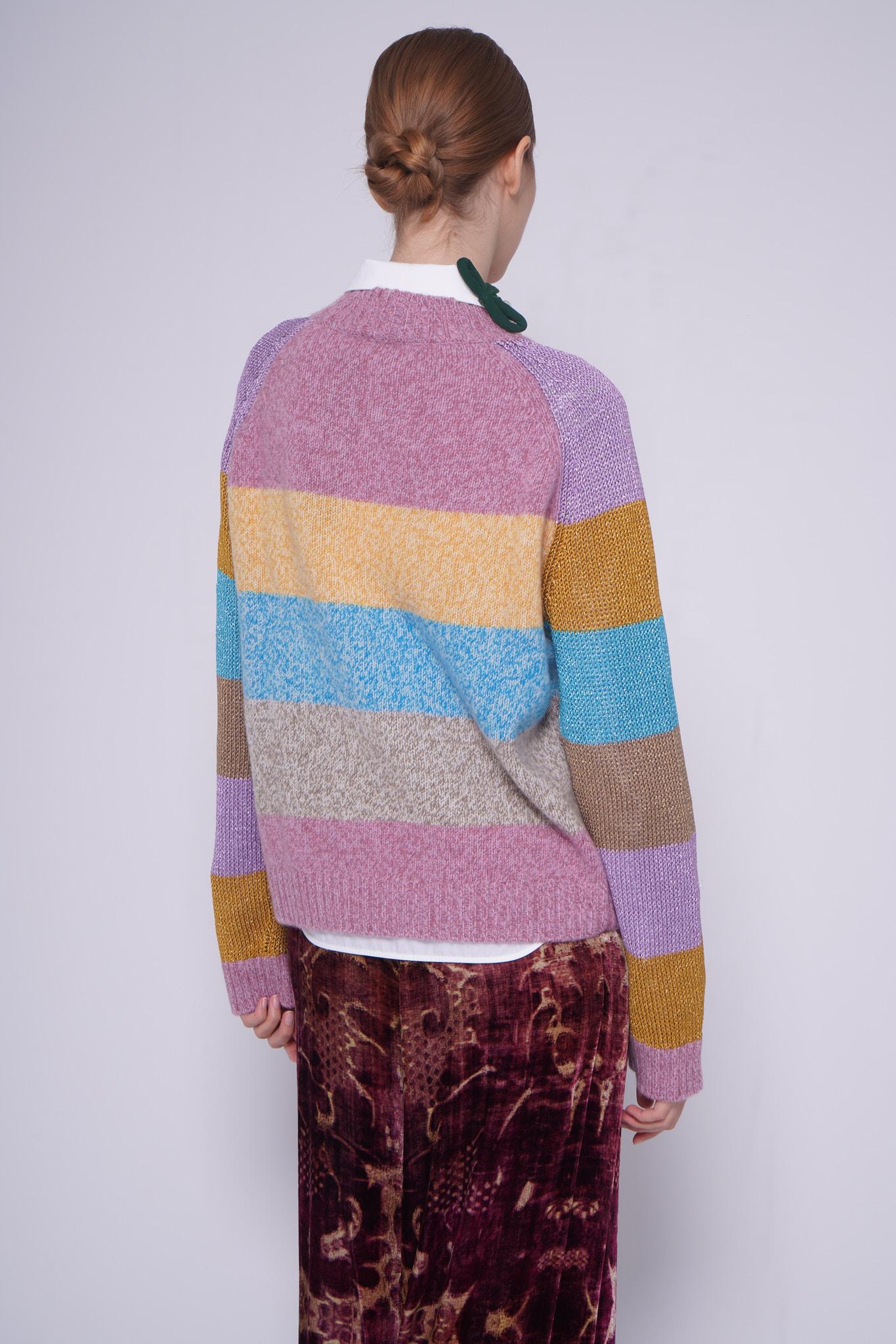 Maglione a righe AL45RIGHE LUREXMULTI HAPPY SHEEP