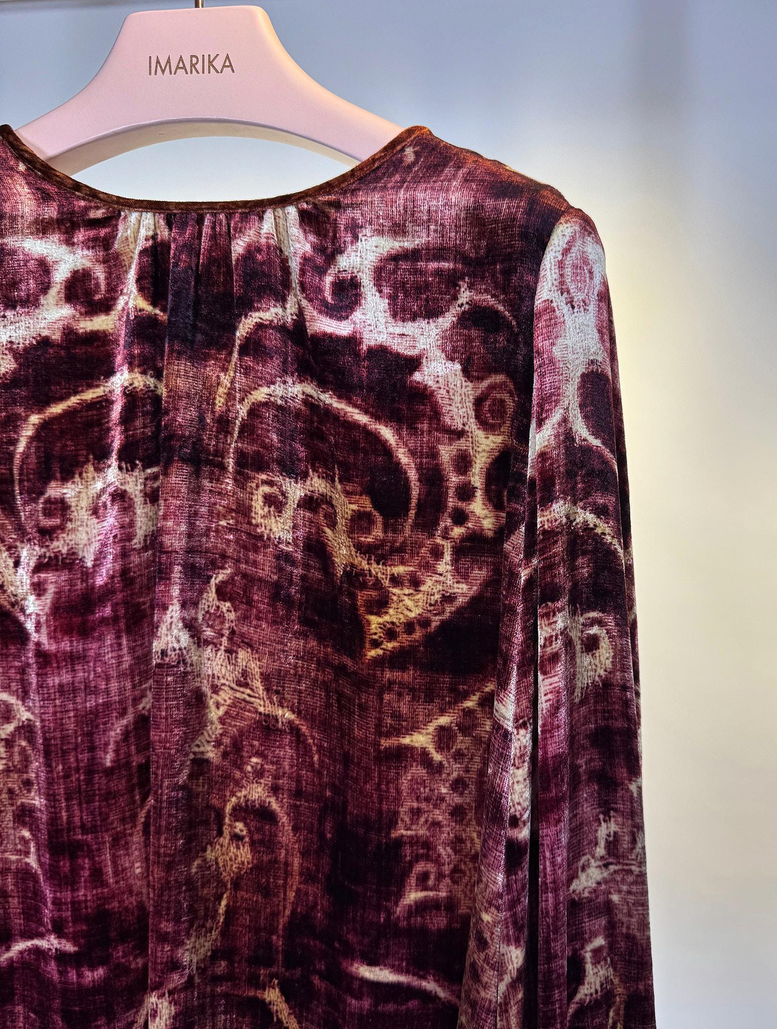 Blusa in velluto 516438VELLUTO BURGUNDY Pierre-Louis Mascia