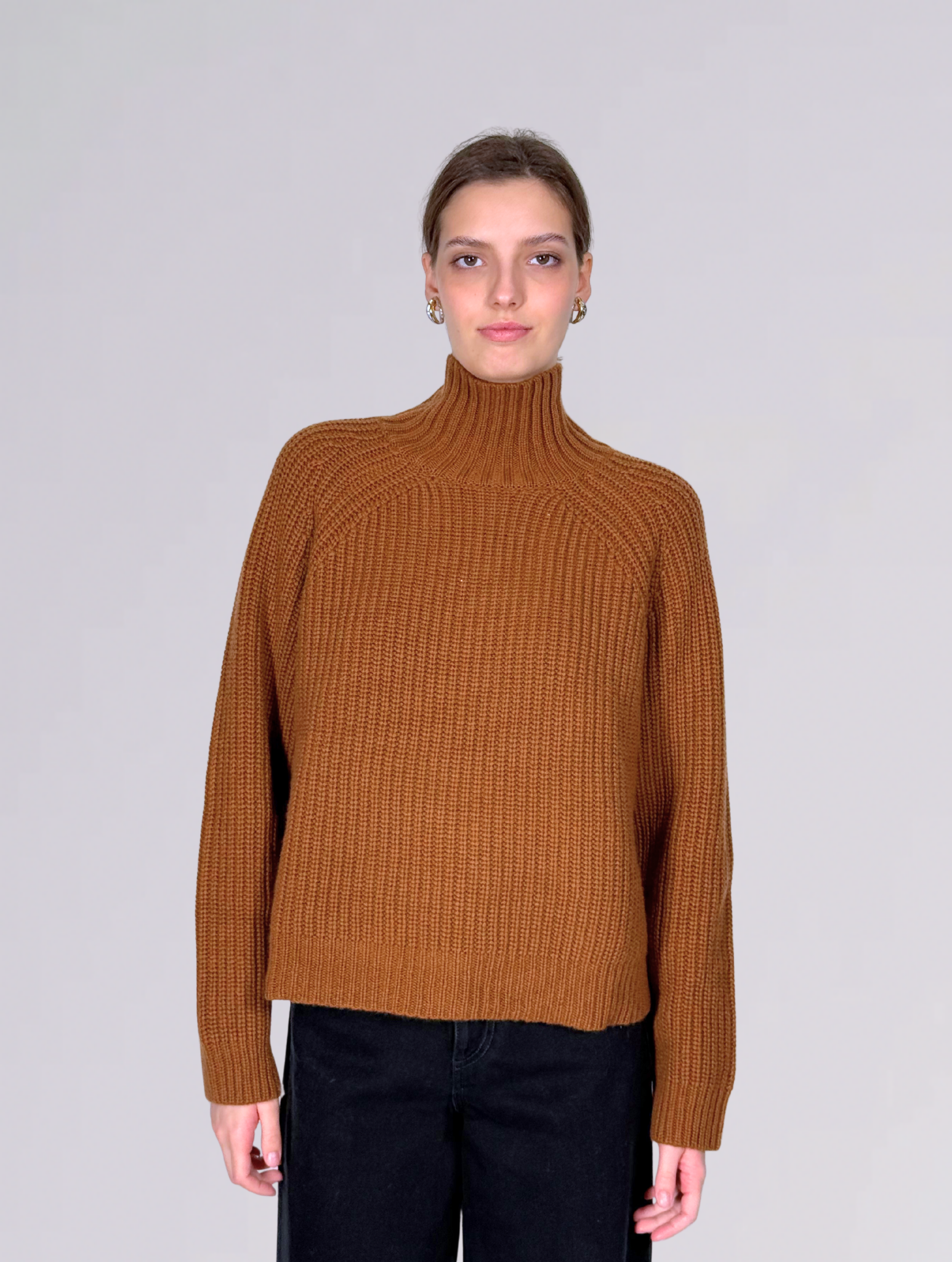 Maglione dolcevita 17031MARRONE Allude