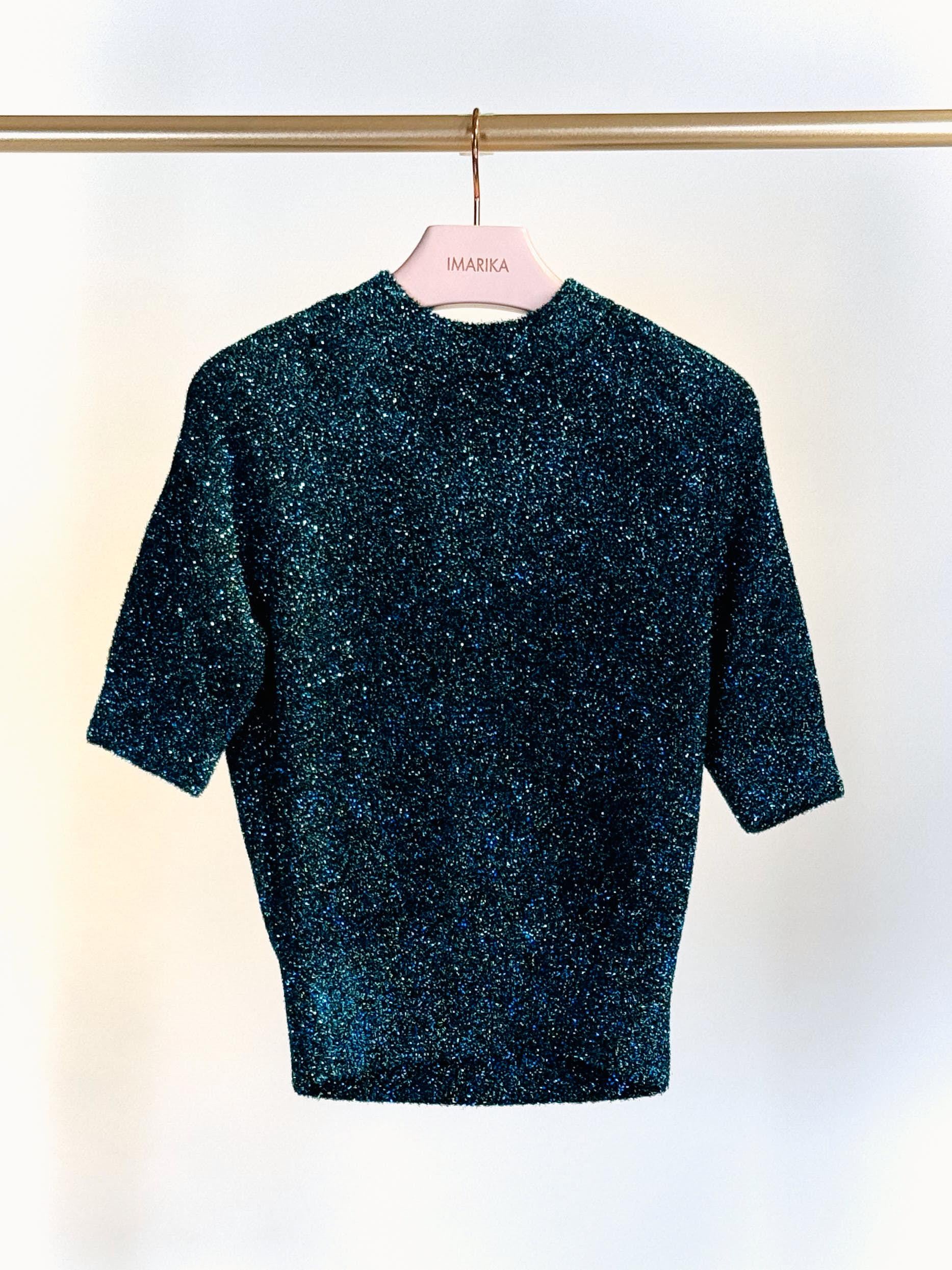 Maglia lurex 82500AZZURRO ODEEH