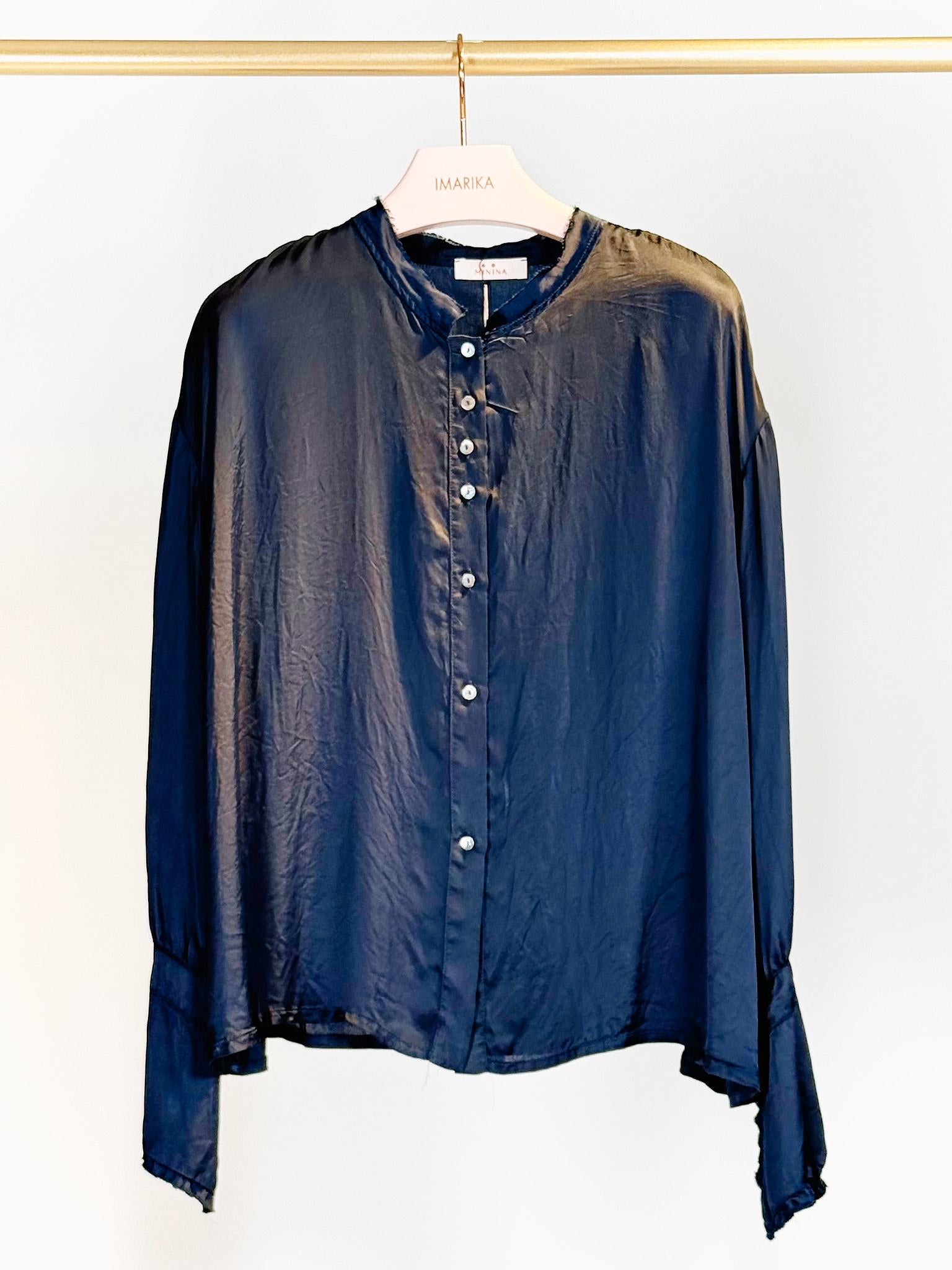 Camicia oversize SALLYSETA BLU MININA