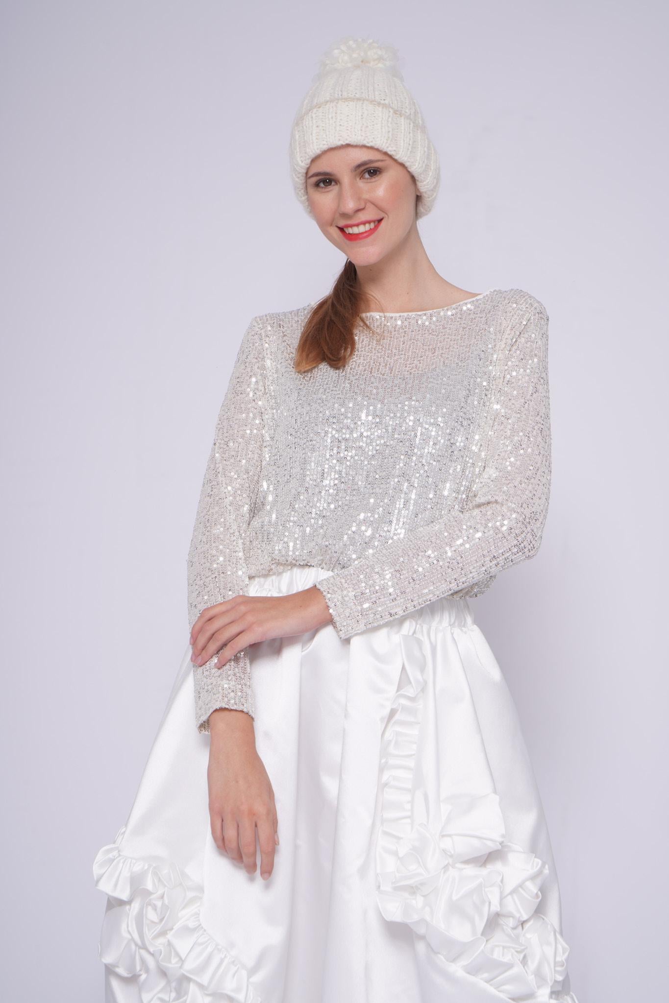 Top paillettes BARCA SVASATAARGENTO shirt c-zero