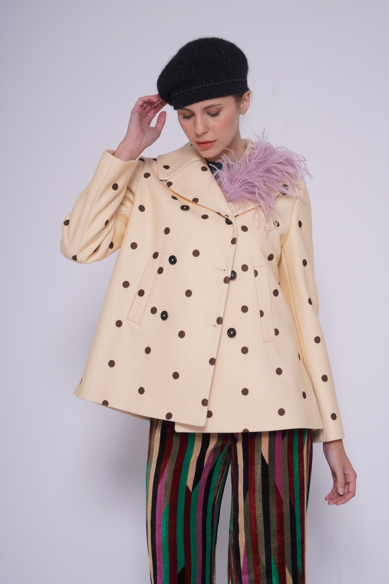 Giacca doppiopetto 1330POIS LATTE Unique edition