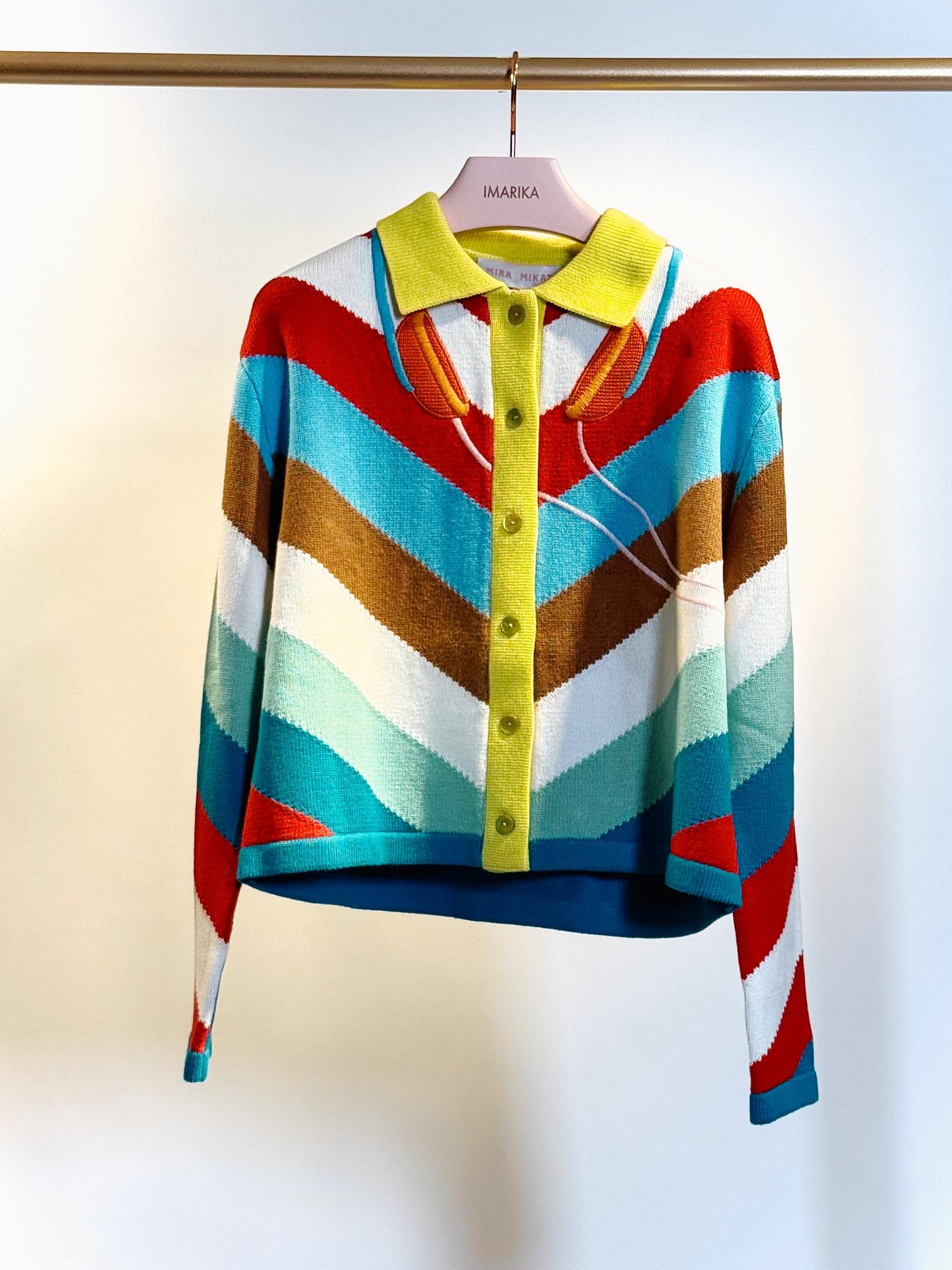 Cardigan colorato KNT088AHEADPHONE MULTI MIRA MIKATI