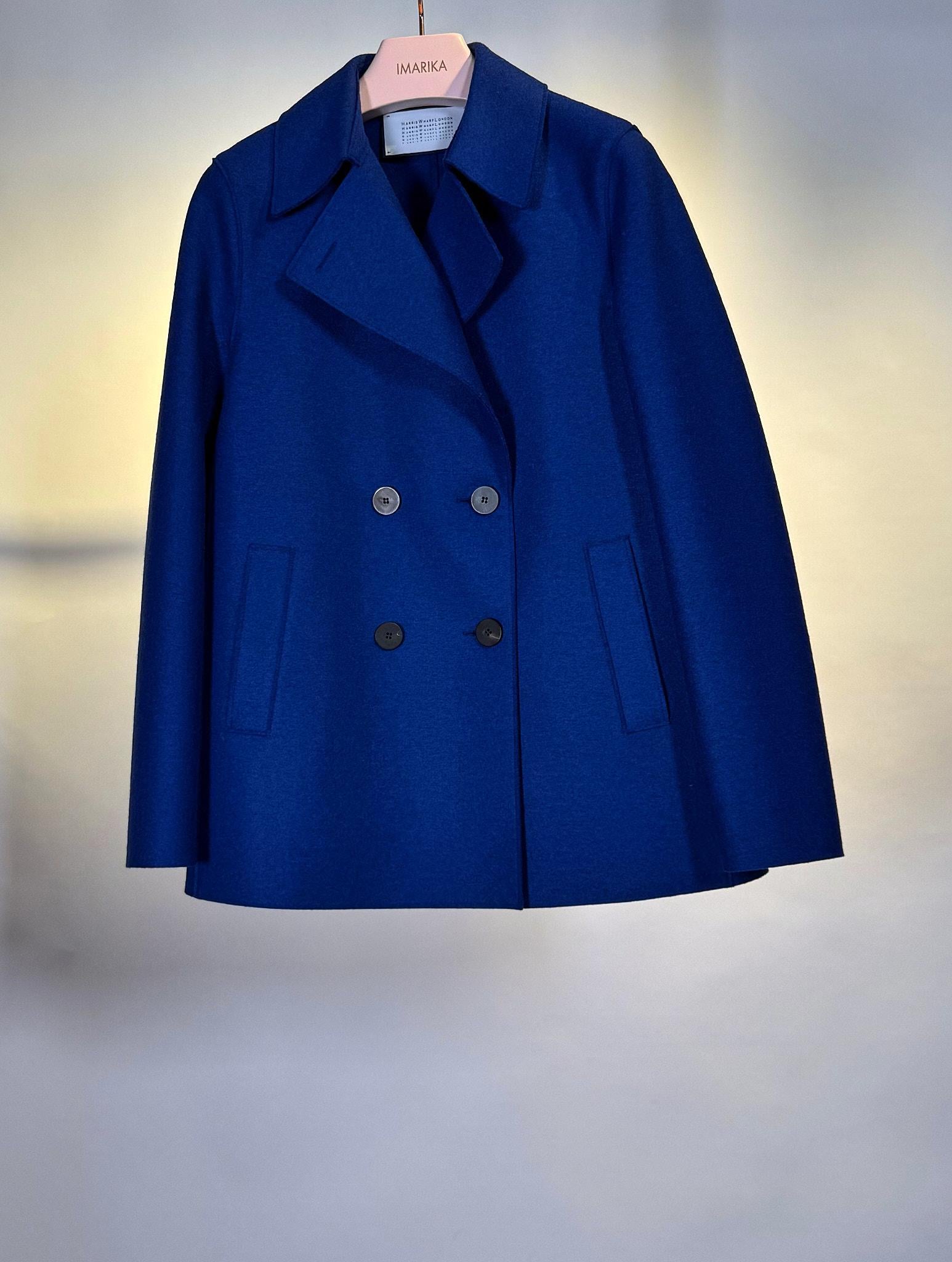 Peacoat doppiopetto AG2211COBALTO Harris Wharf London