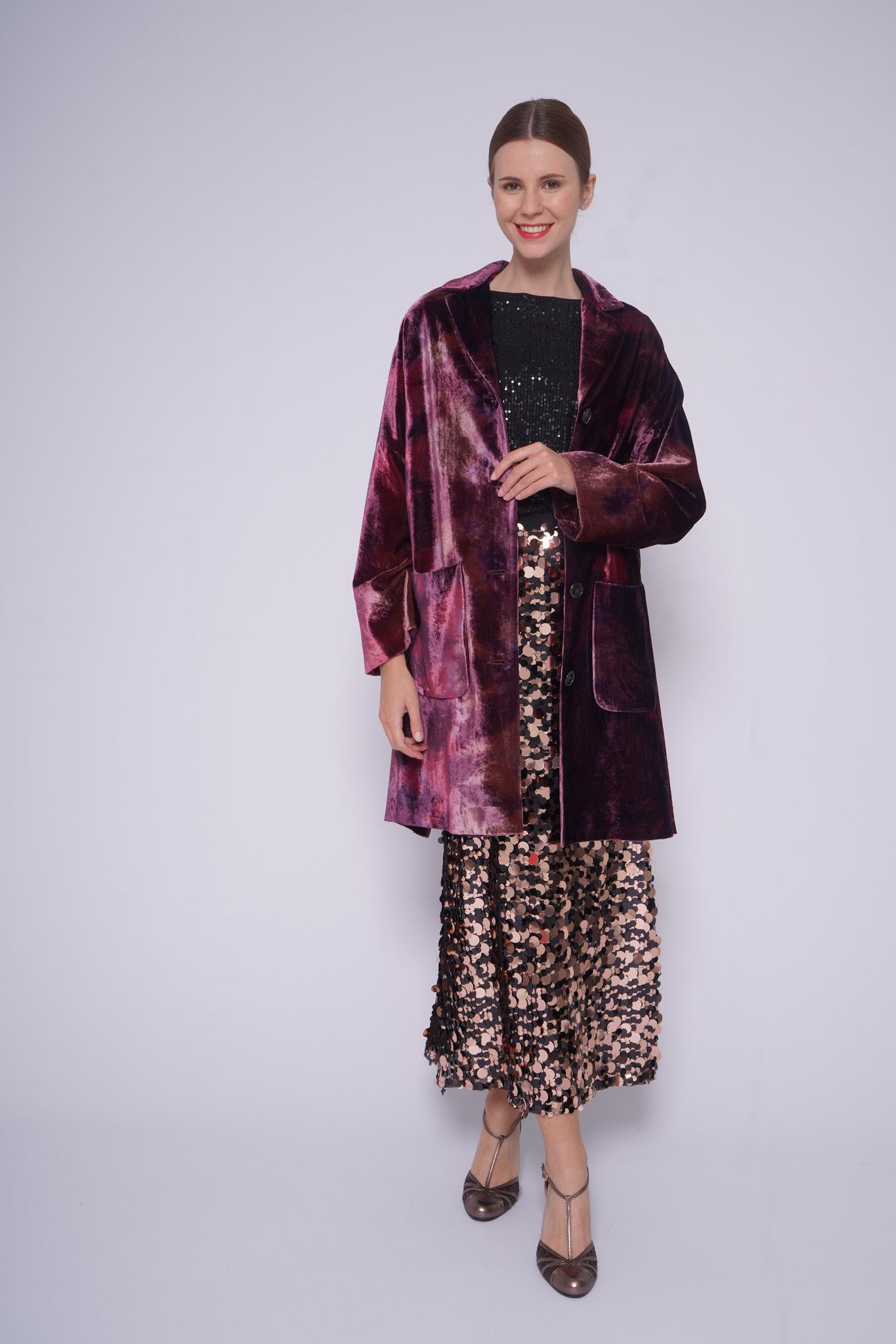 Gonna paillettes 11914PAILLETTES MARRONE PINK MEMORIES