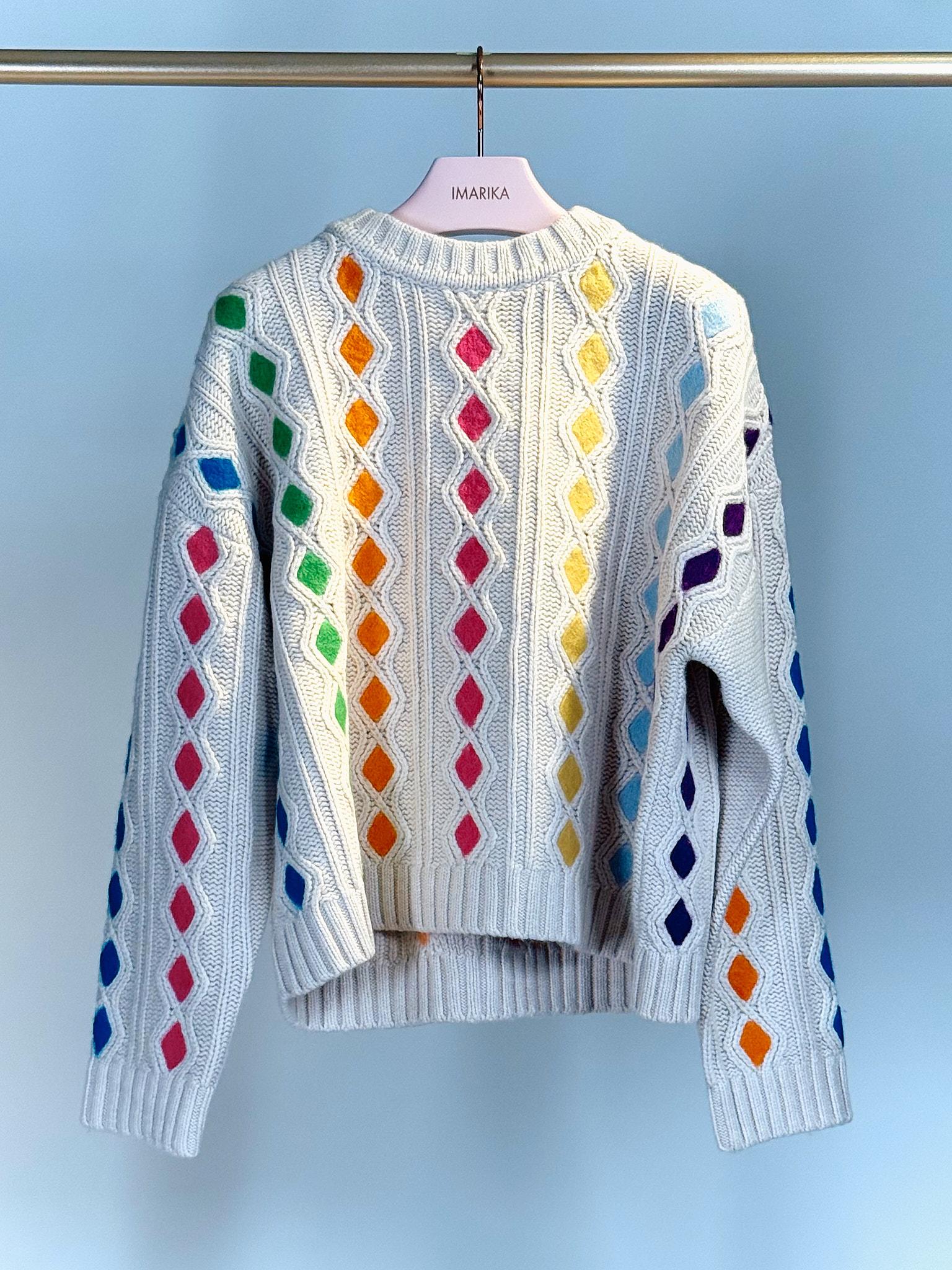 Maglia rombi colorati KNT073AQUADRI MULTI MIRA MIKATI